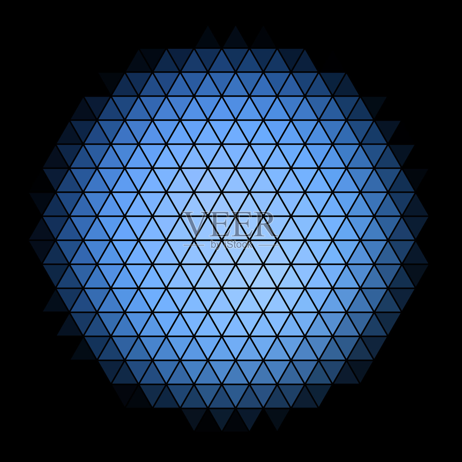 三角形图案，每个元素不同的颜色插画图片素材