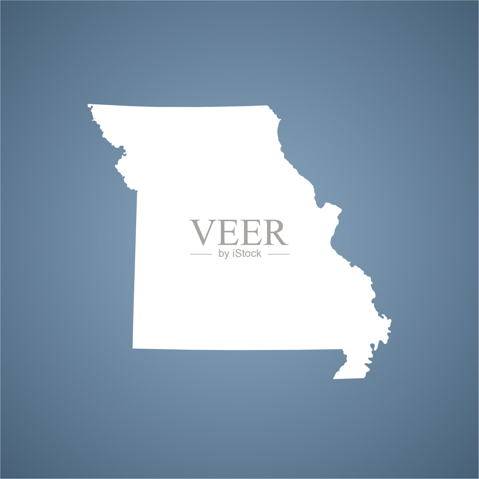 密苏里州地图插画图片素材