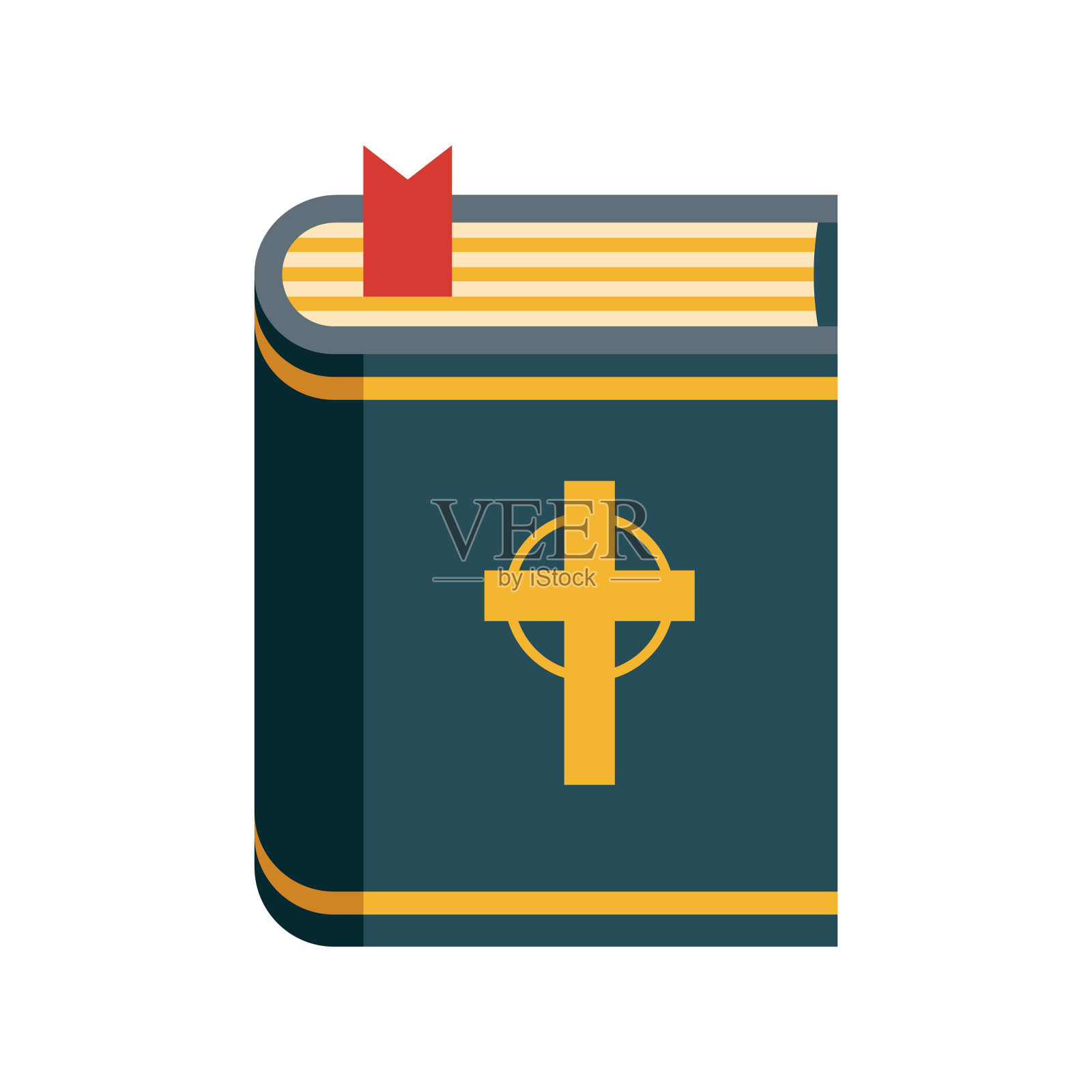 圣经图标上透明的背景插画图片素材