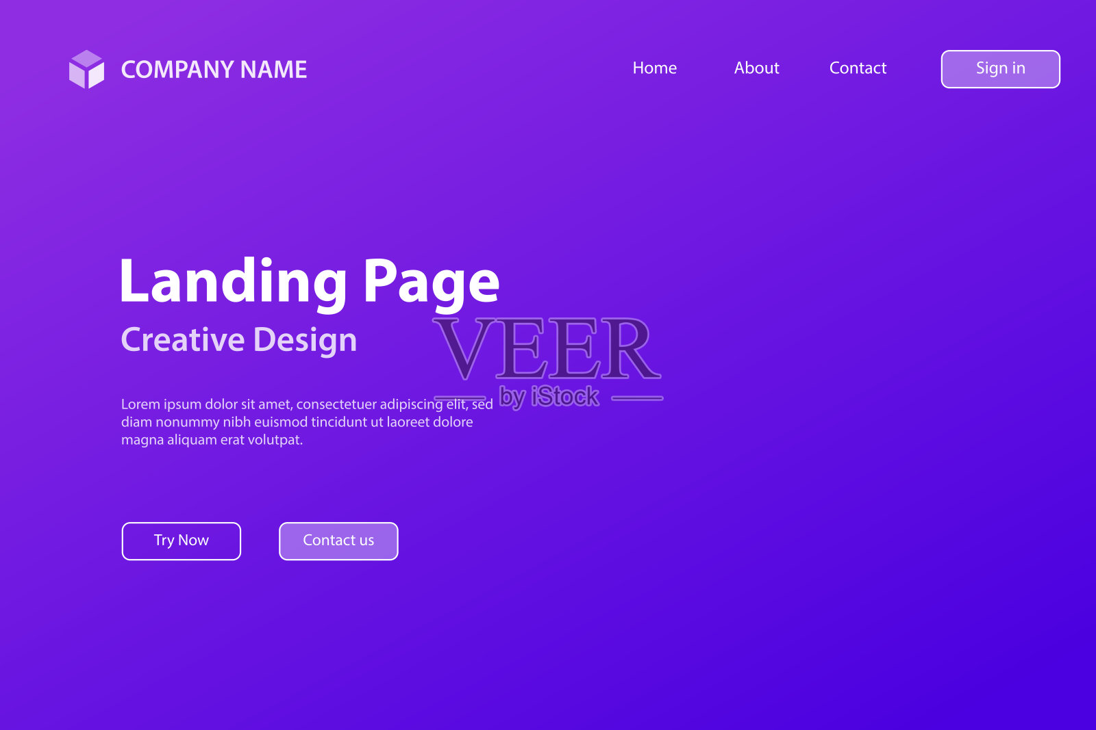 登陆页面模板-抽象模糊背景-离焦紫色梯度插画图片素材