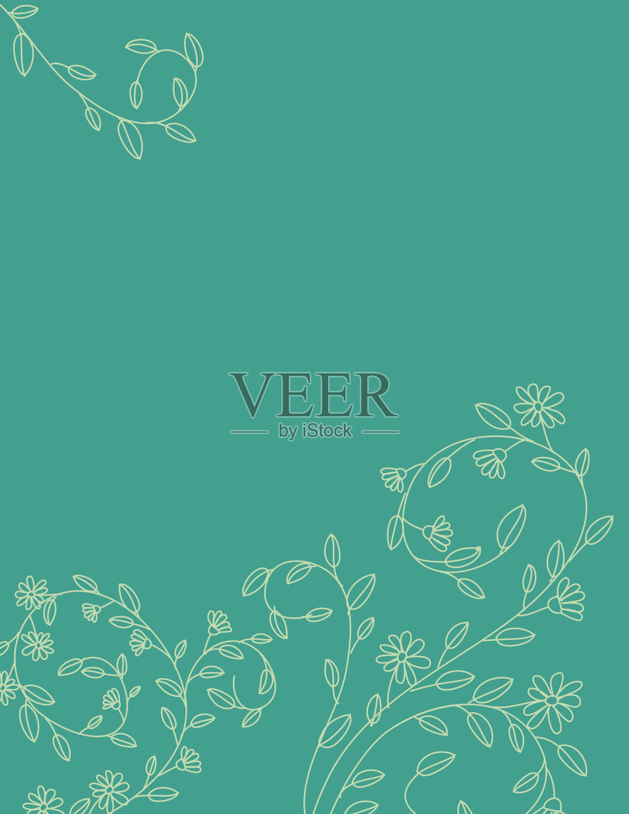 涂鸦花藤边界插画图片素材