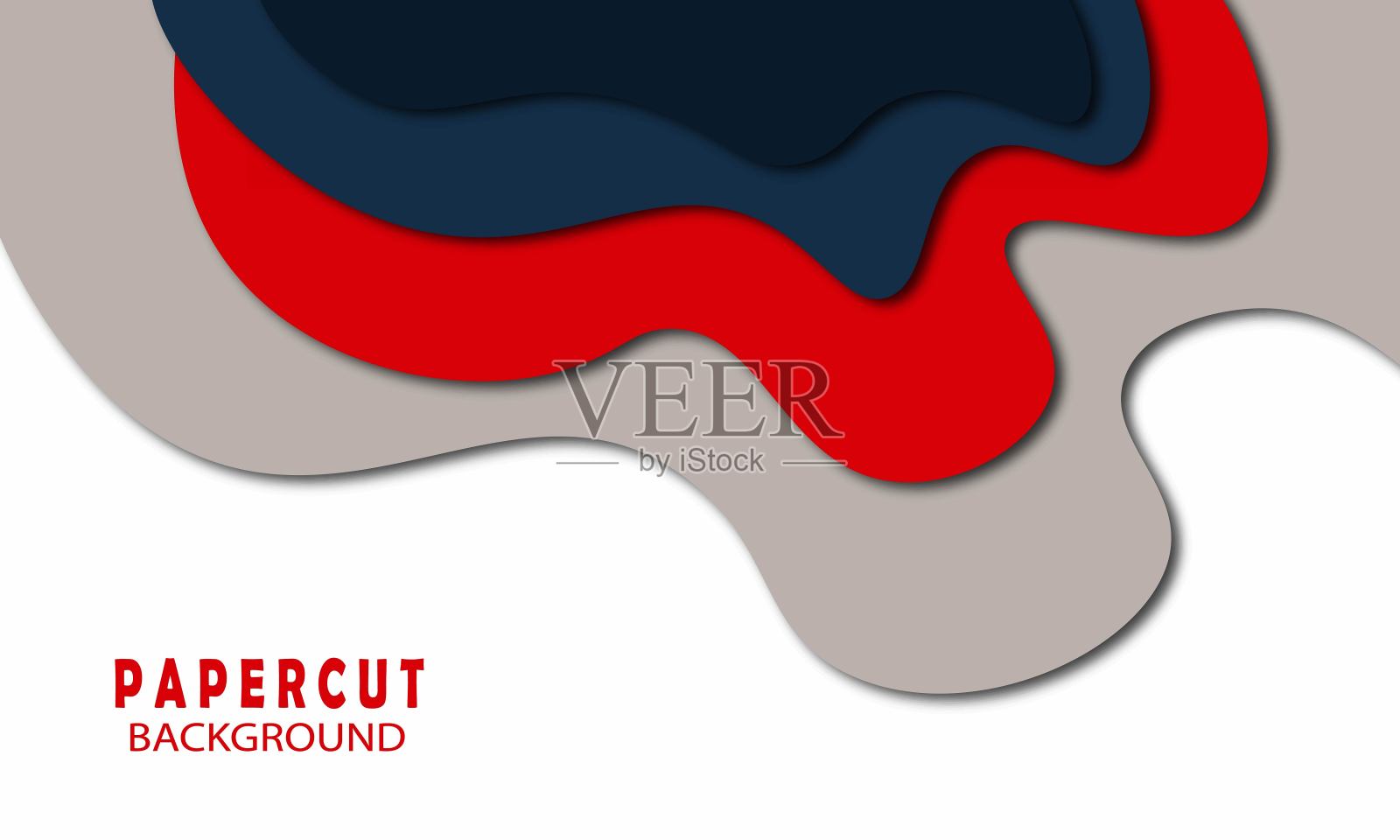 现代剪纸抽象背景插画图片素材