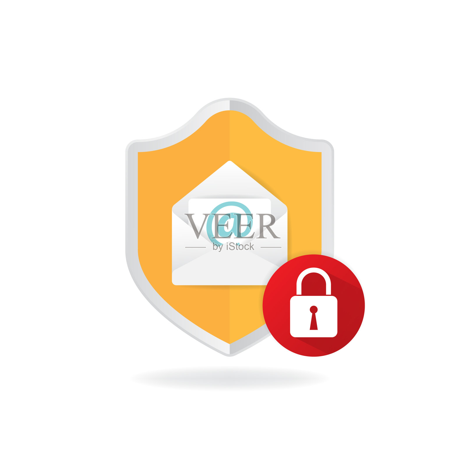 电子邮件保护插画图片素材