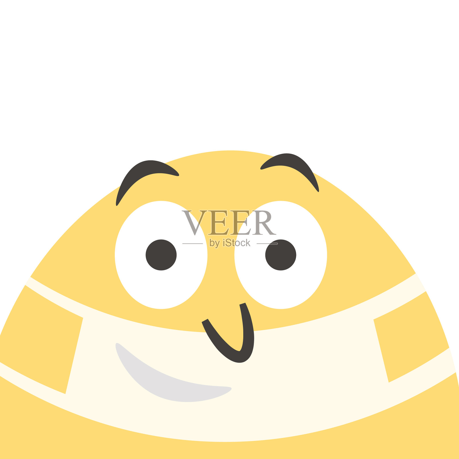 带着保护面罩的表情符号插画图片素材