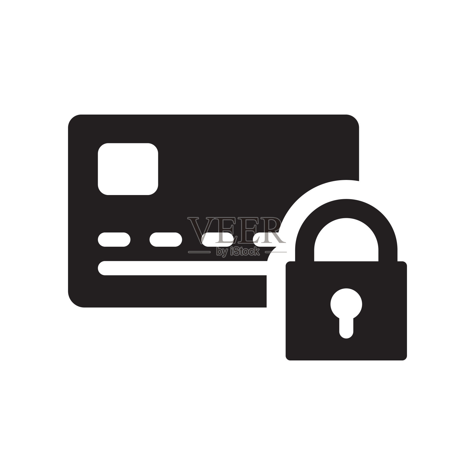 安全支付图标，矢量符号插图。插画图片素材