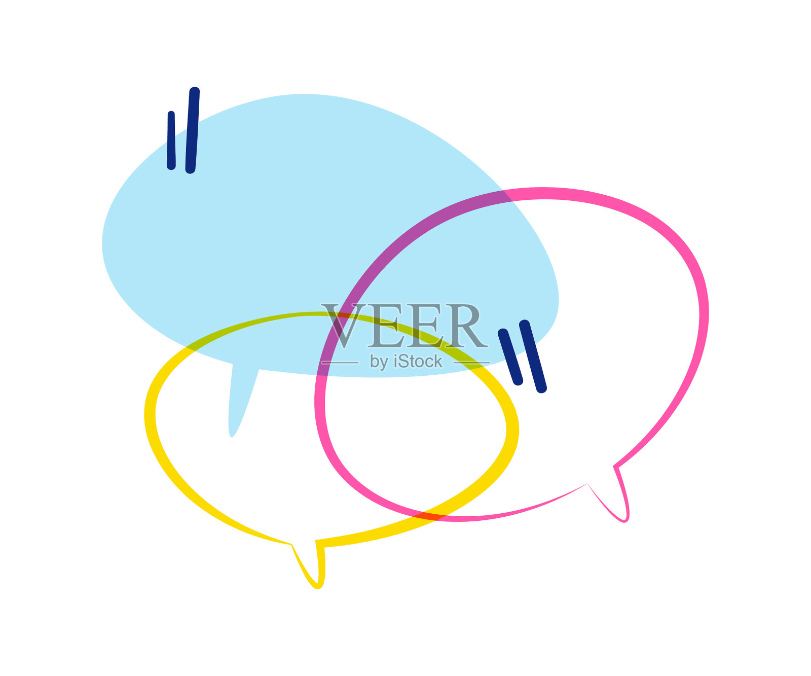 语音泡泡概念设计插画图片素材