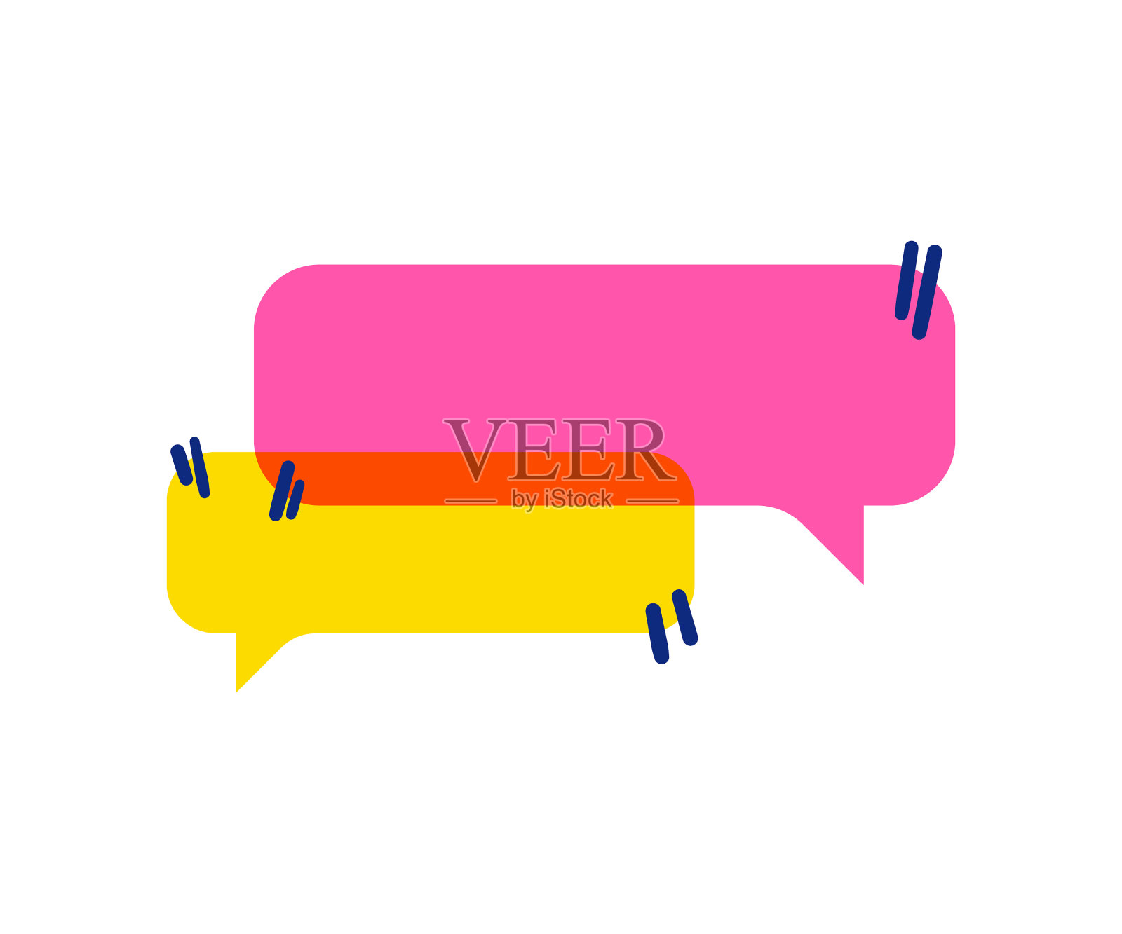 语音泡泡概念设计插画图片素材