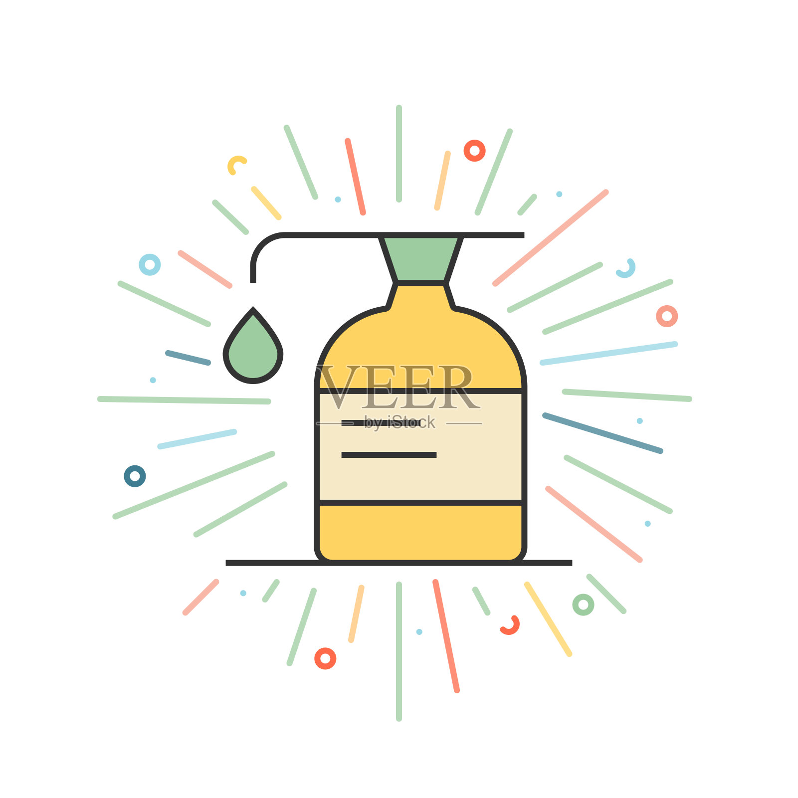 保湿霜线图标插画图片素材