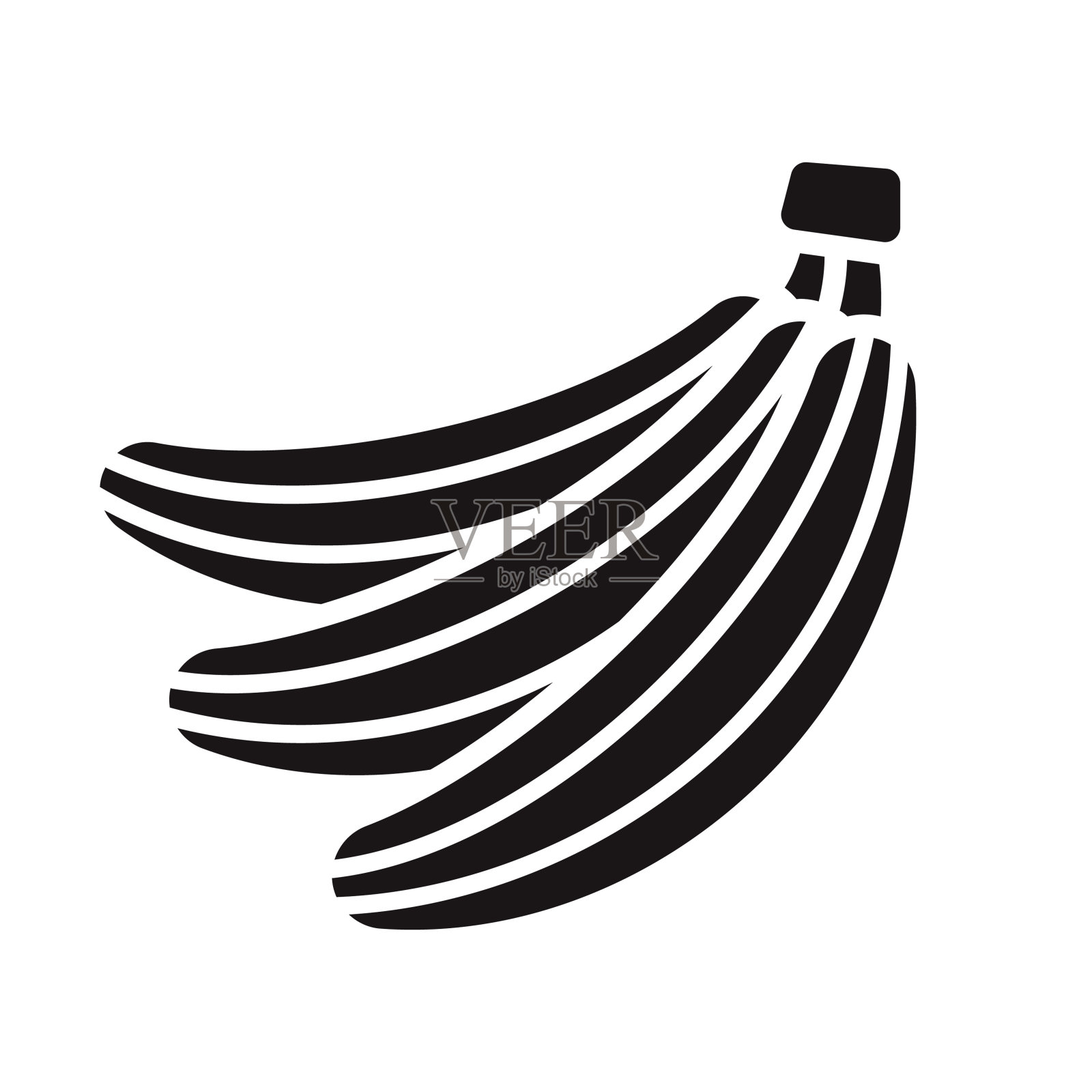 香蕉水果字形图标插画图片素材