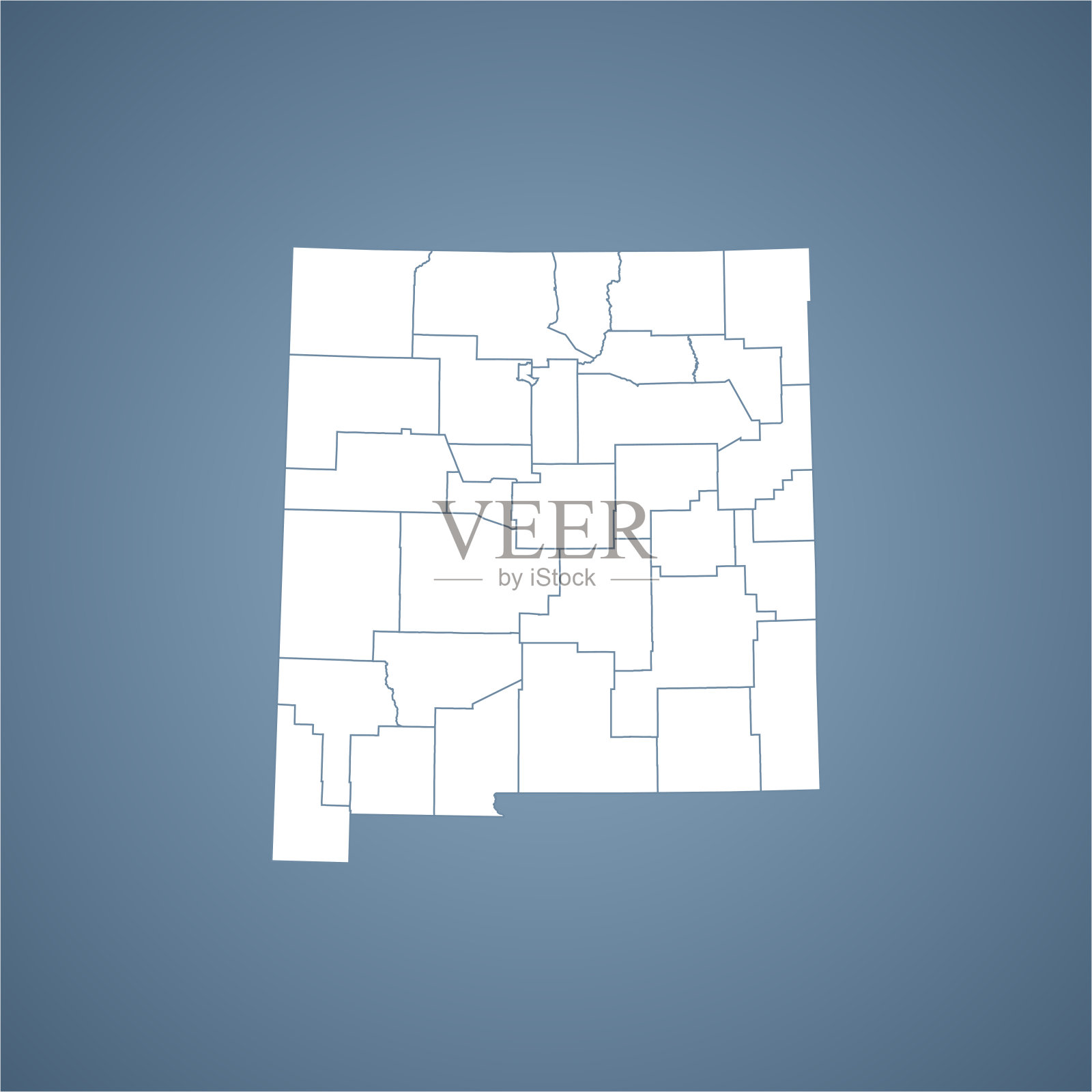 新墨西哥地图插画图片素材