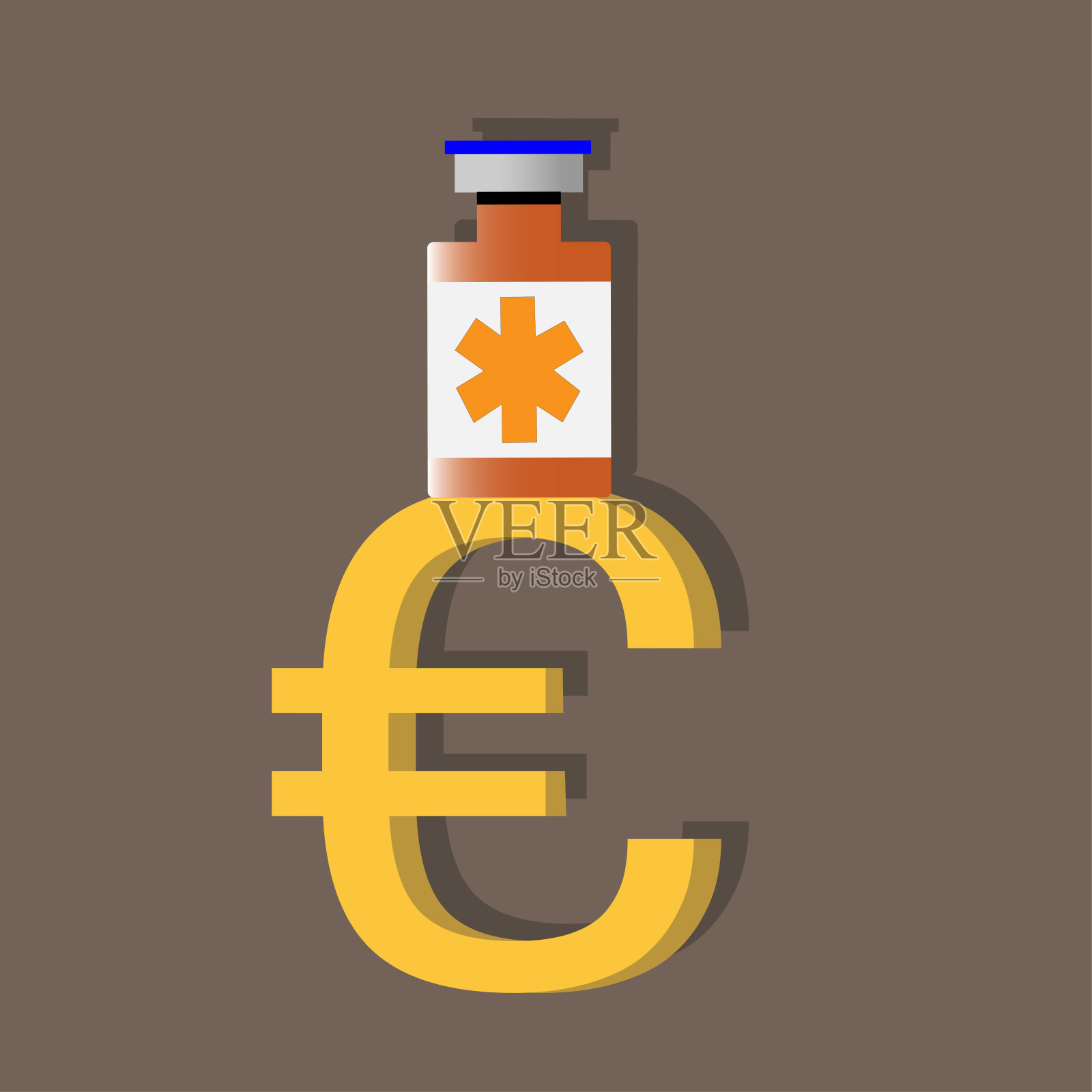 欧元平衡疫苗插画图片素材