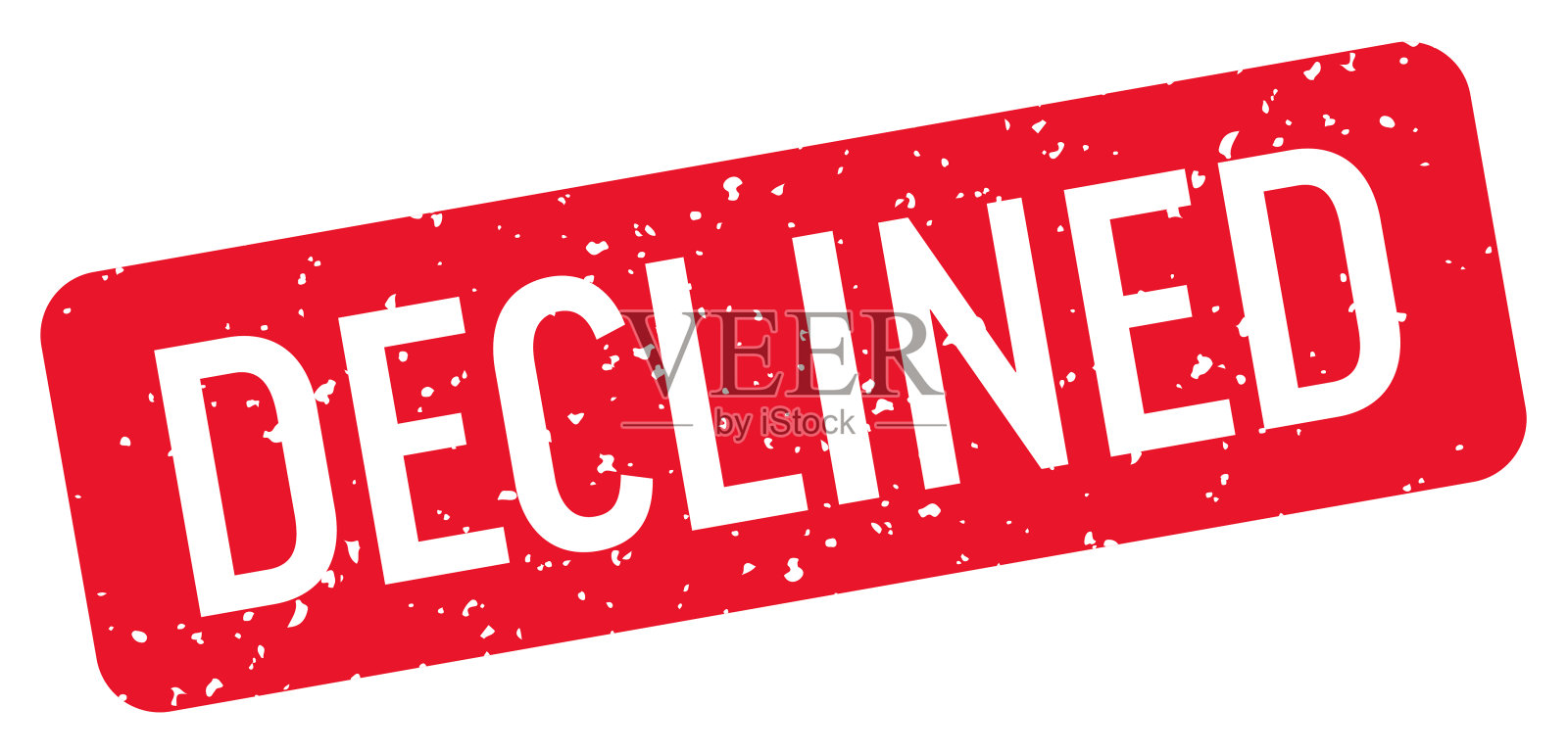 谢绝-印章，印鉴，印章模板。向量股票插图插画图片素材