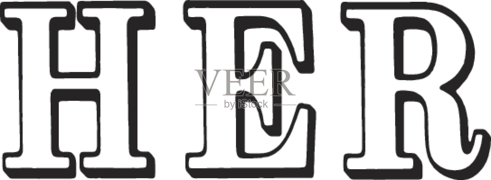 她的插画图片素材