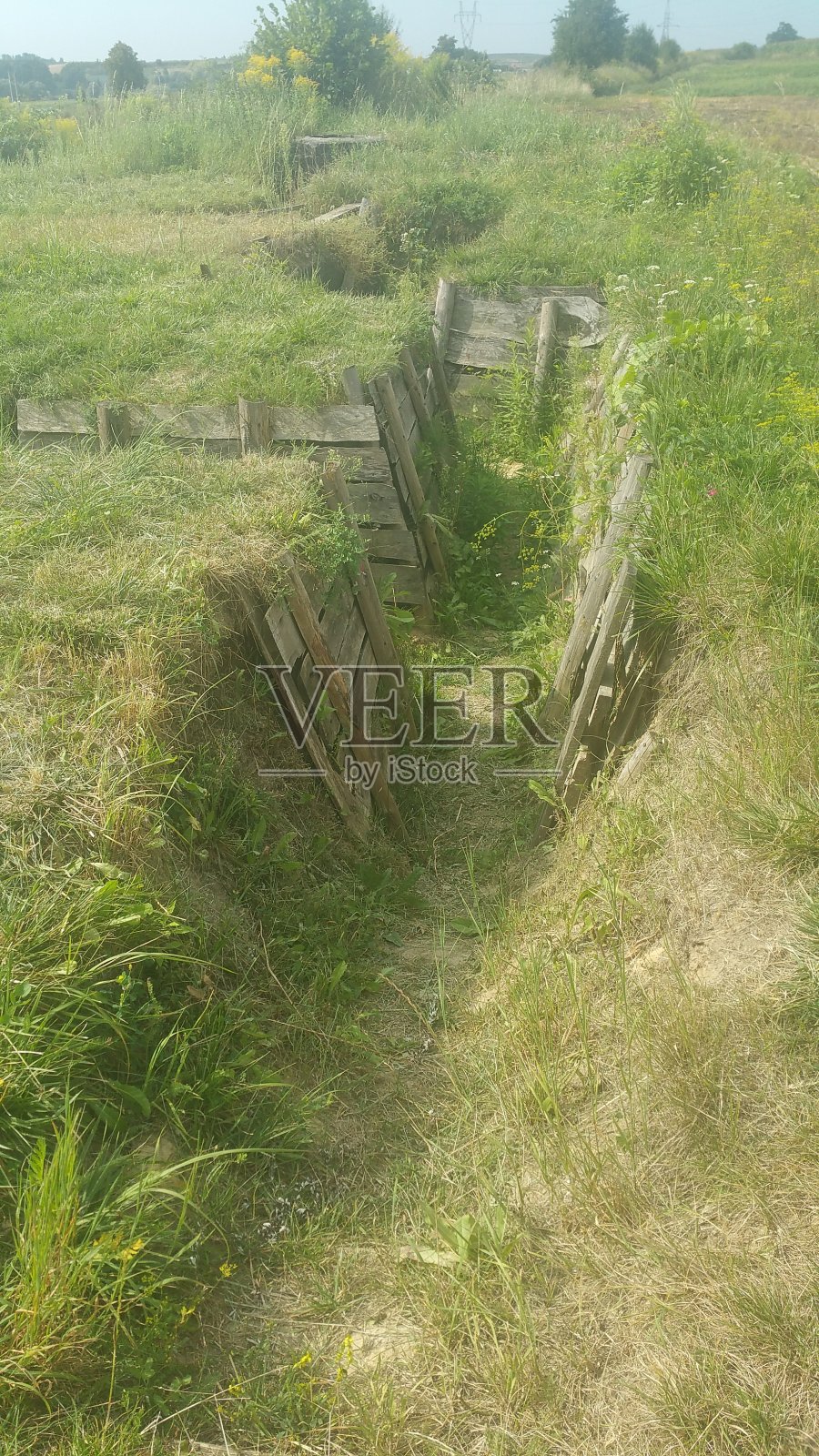 OKH A-2 Stellung -重建场位置。这是重建的德国a -2斯特朗(防线)阵地照片摄影图片