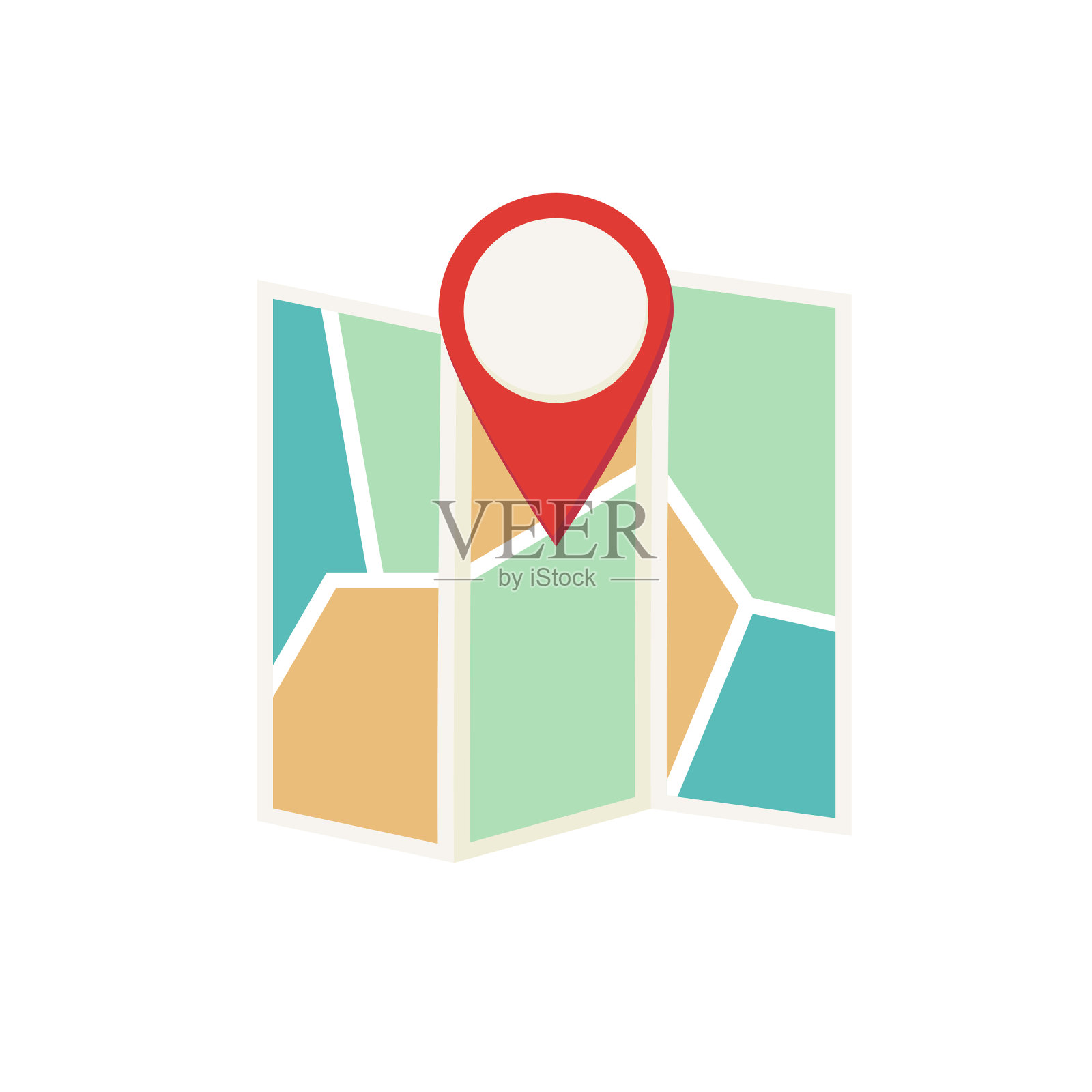 可爱的夏季图标在一个透明的基地-地图插画图片素材