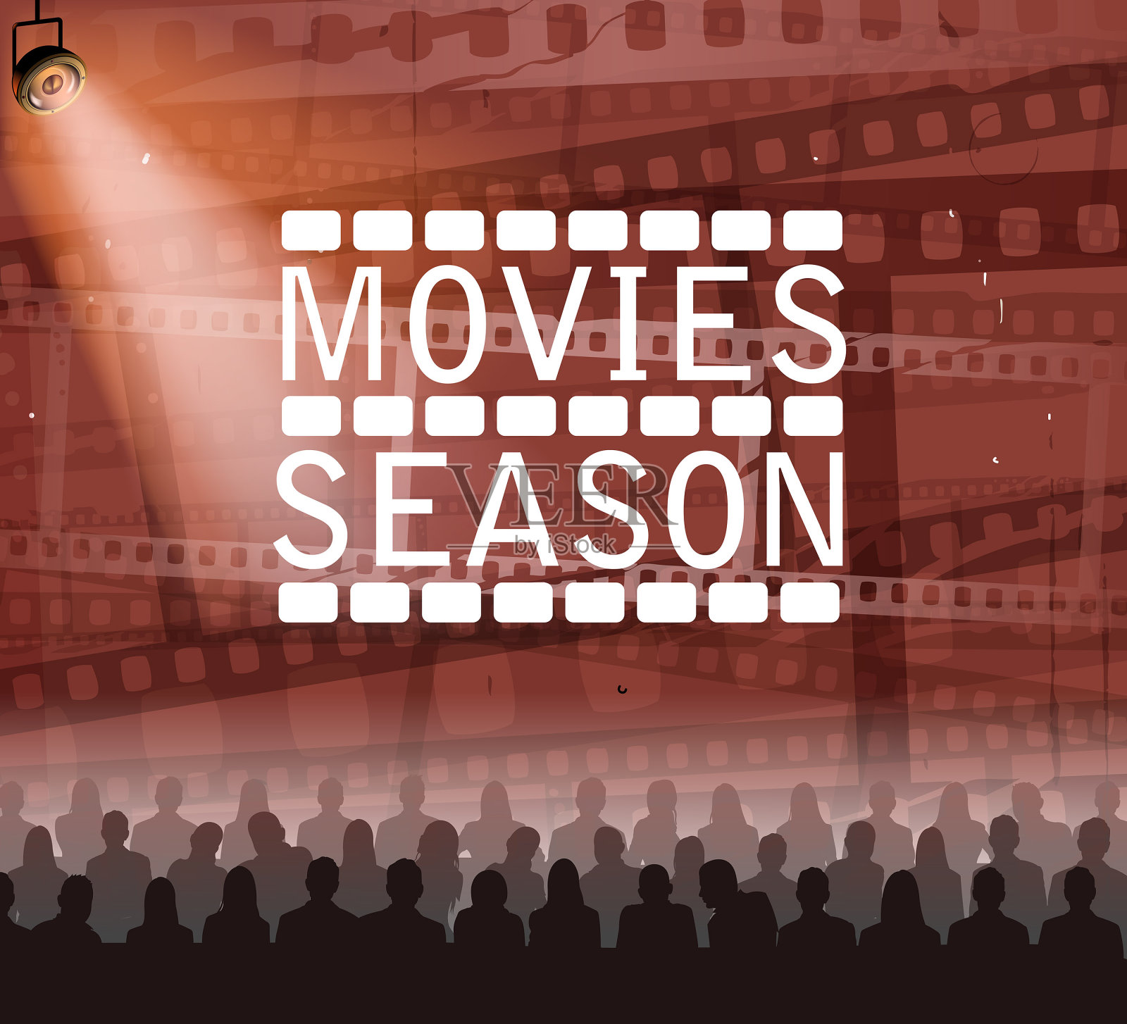 电影院的季节插画图片素材