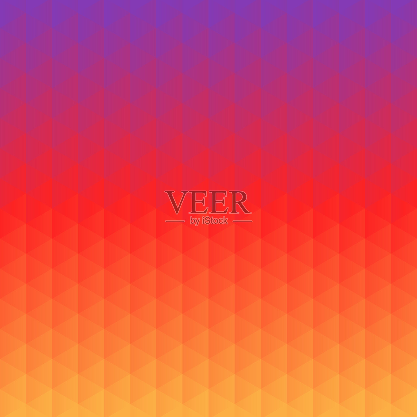 抽象几何背景-马赛克三角形图案-红色梯度插画图片素材