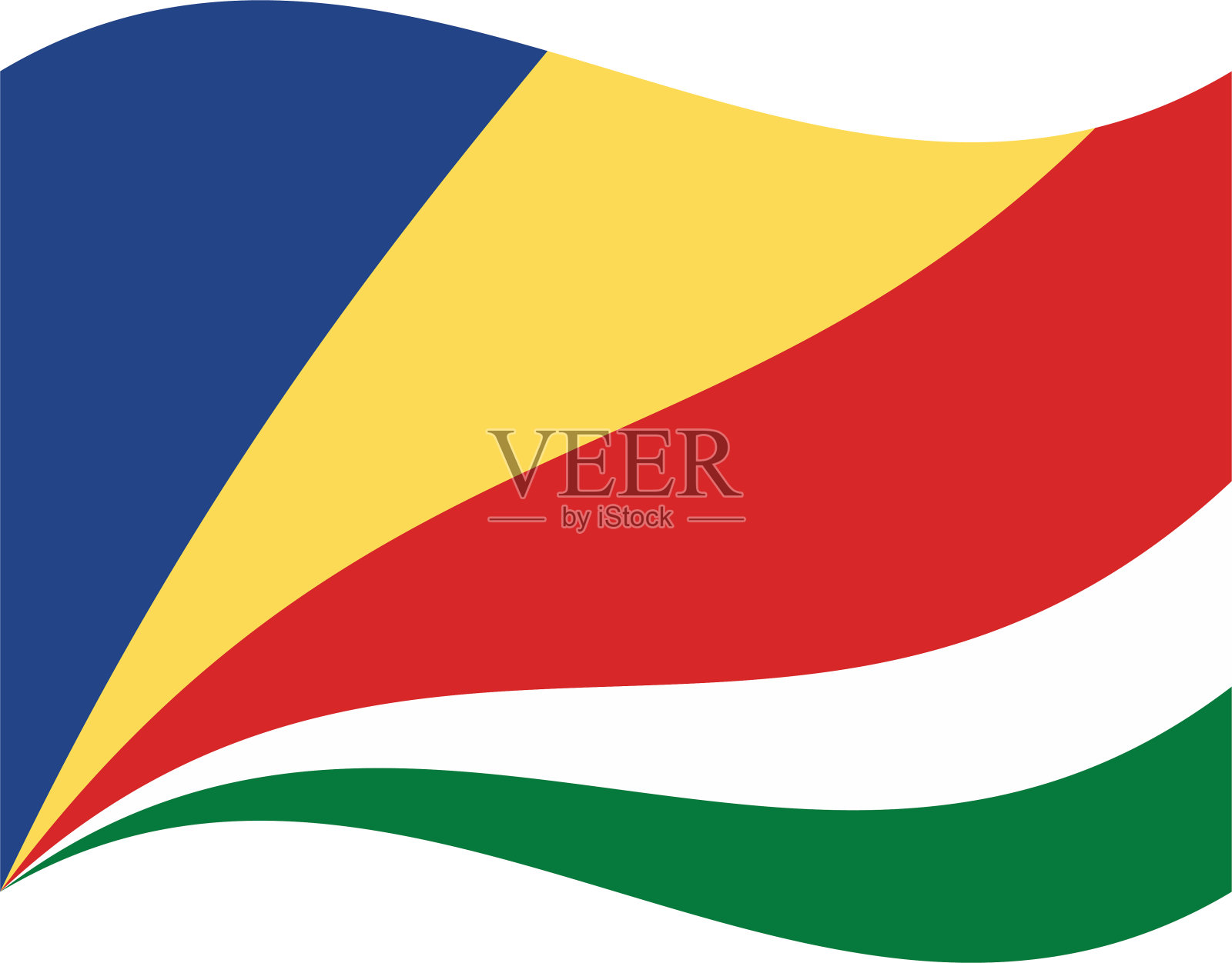 塞舌尔挥舞着国旗插画图片素材