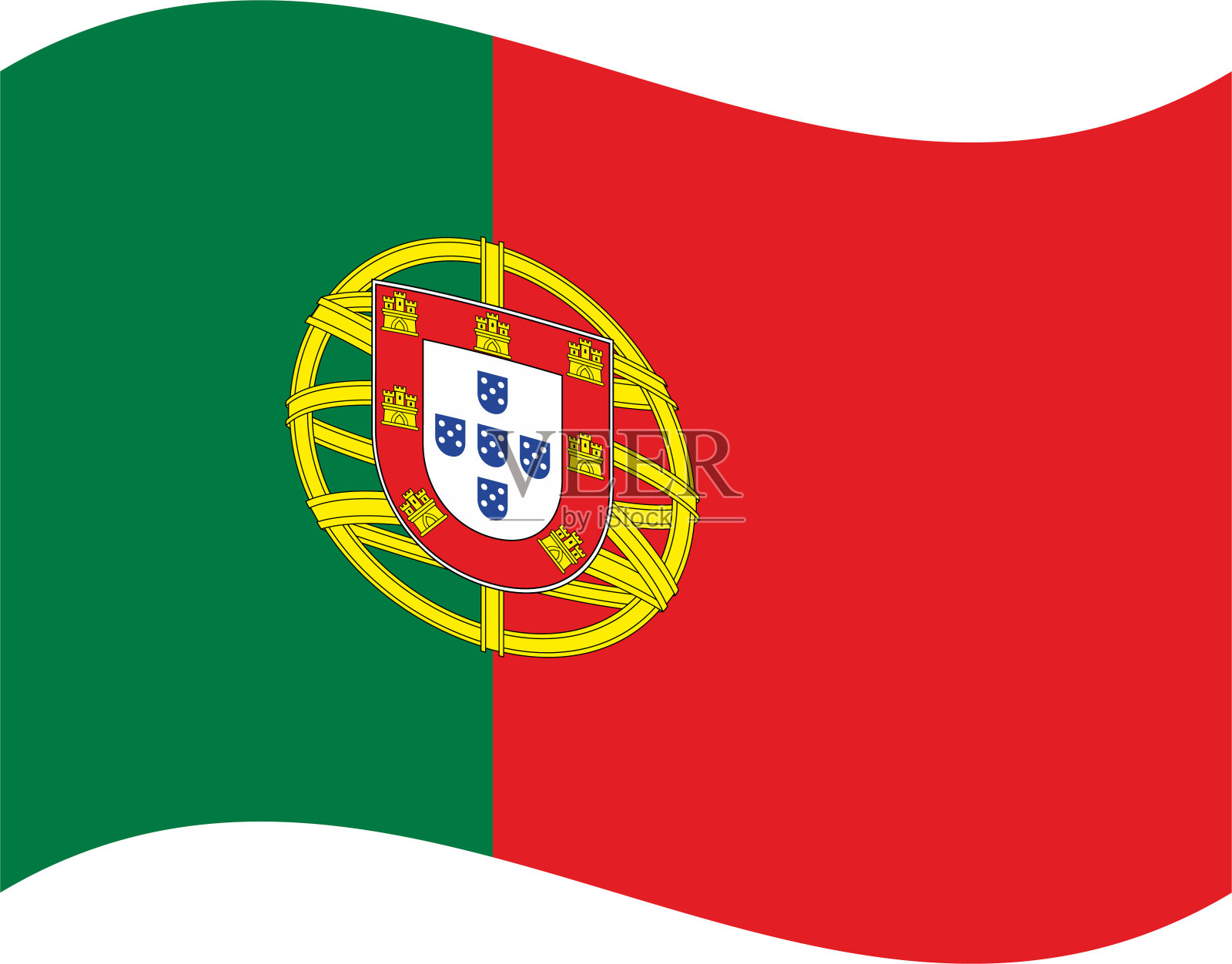 葡萄牙挥舞着国旗插画图片素材