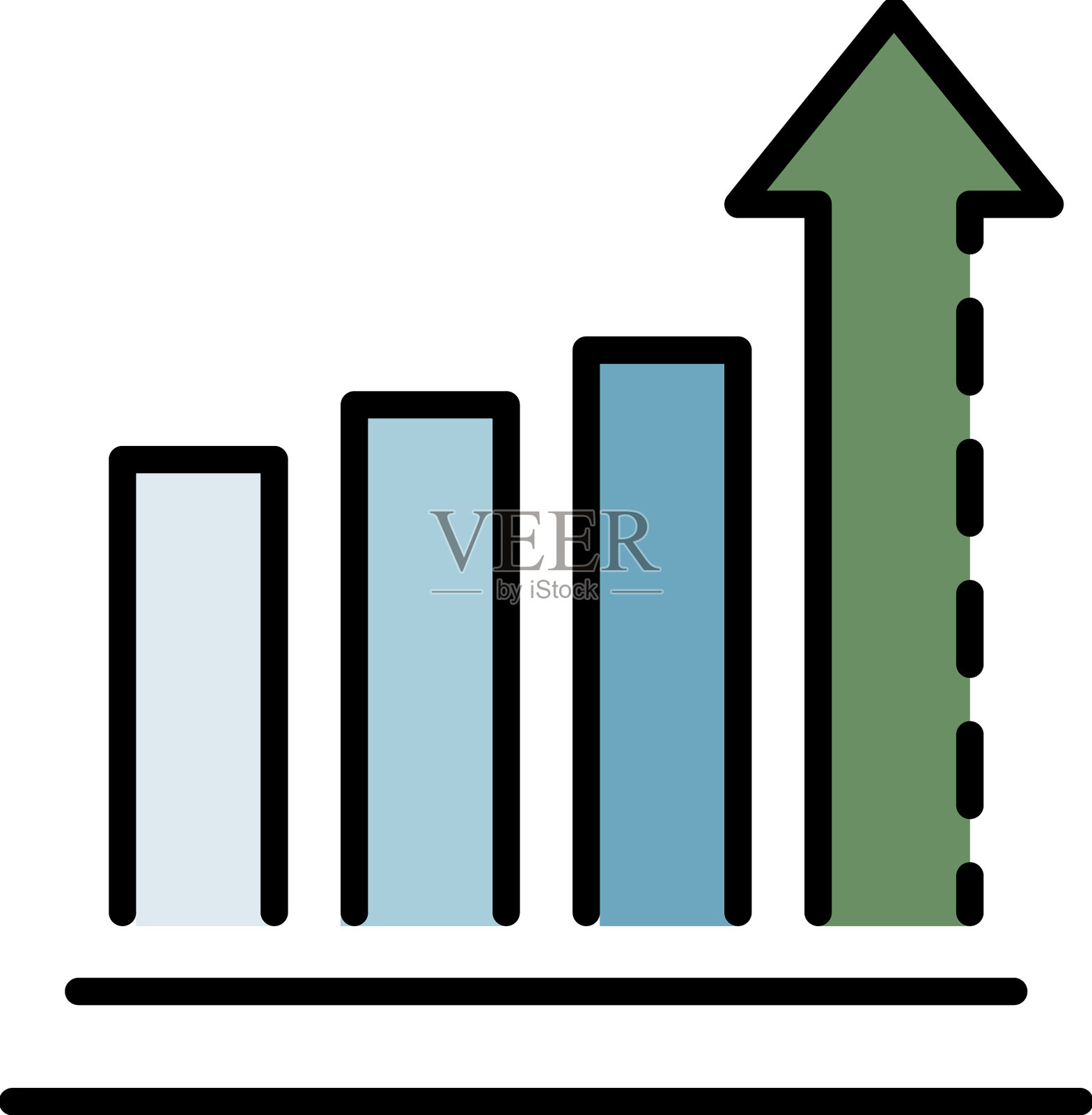 报告图形图标颜色轮廓插画图片素材