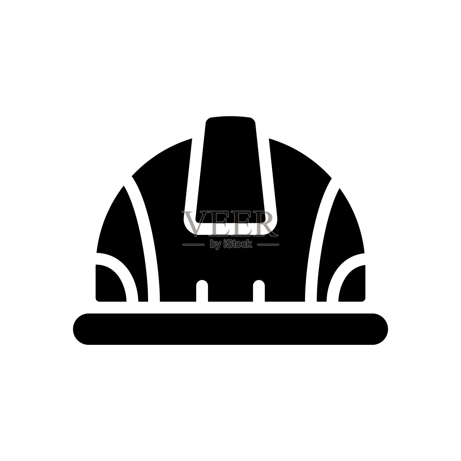 安全帽图标，矢量符号插图。设计元素图片