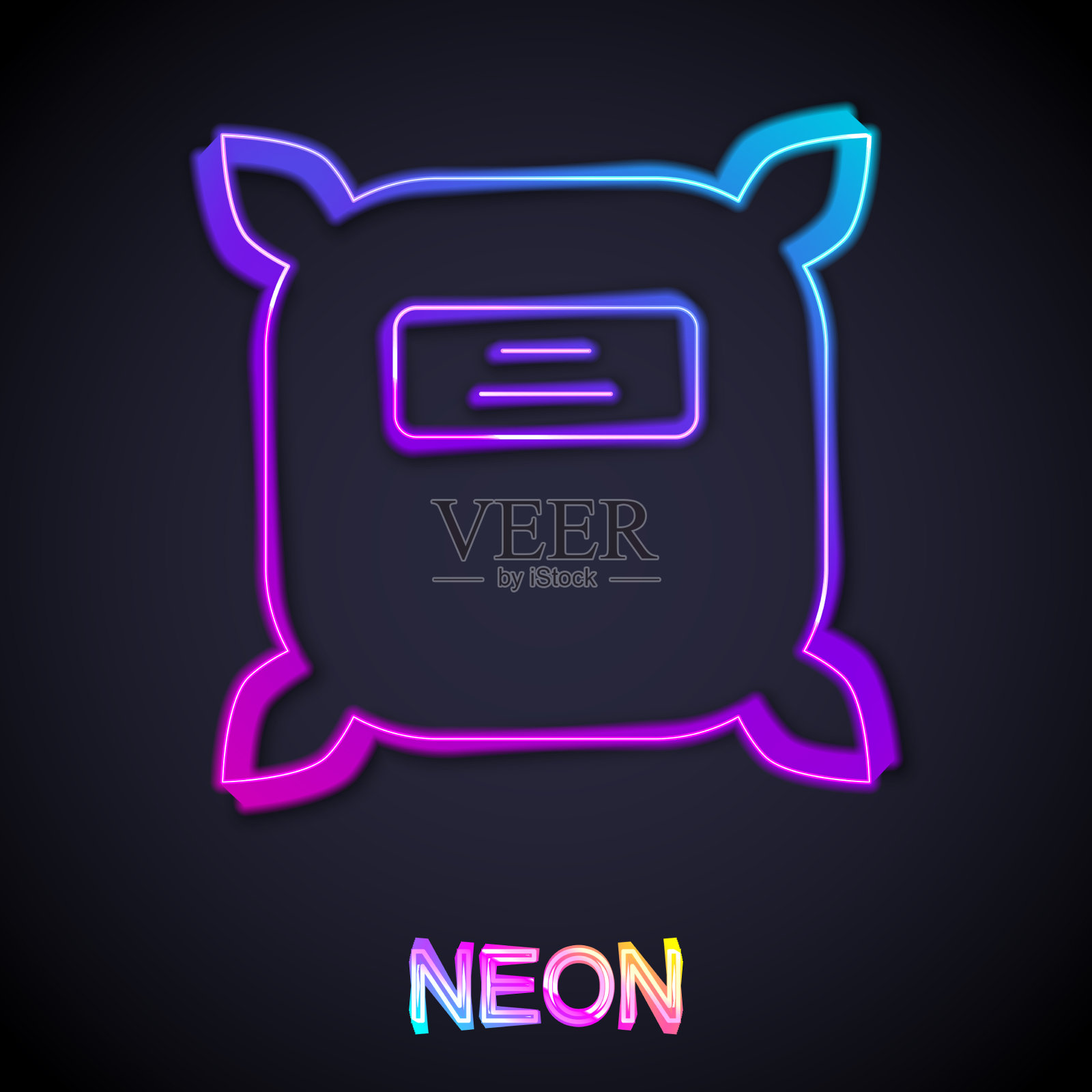 发光的霓虹灯线充满了一种特殊的种子插画图片素材