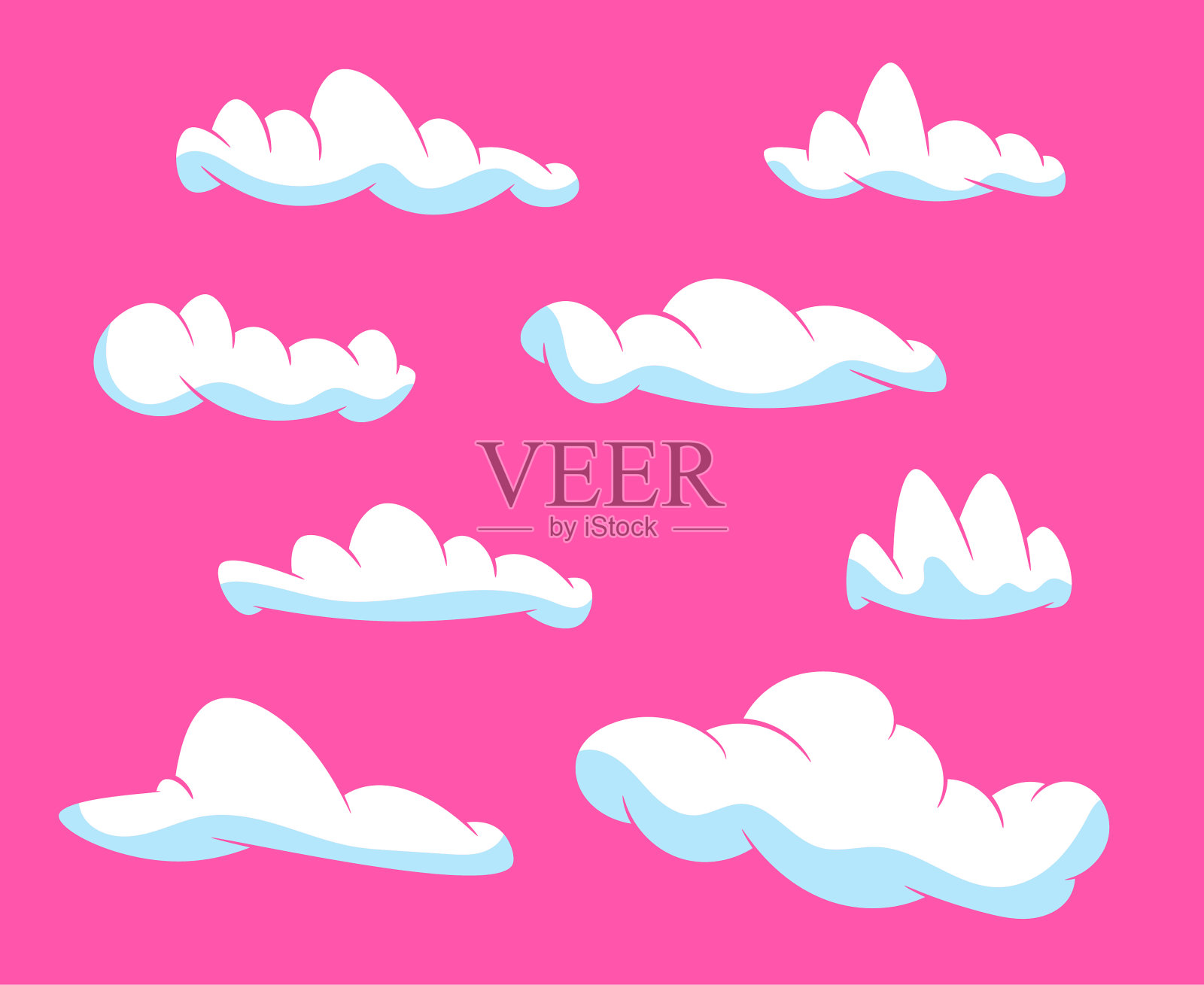 卡通云插画图片素材