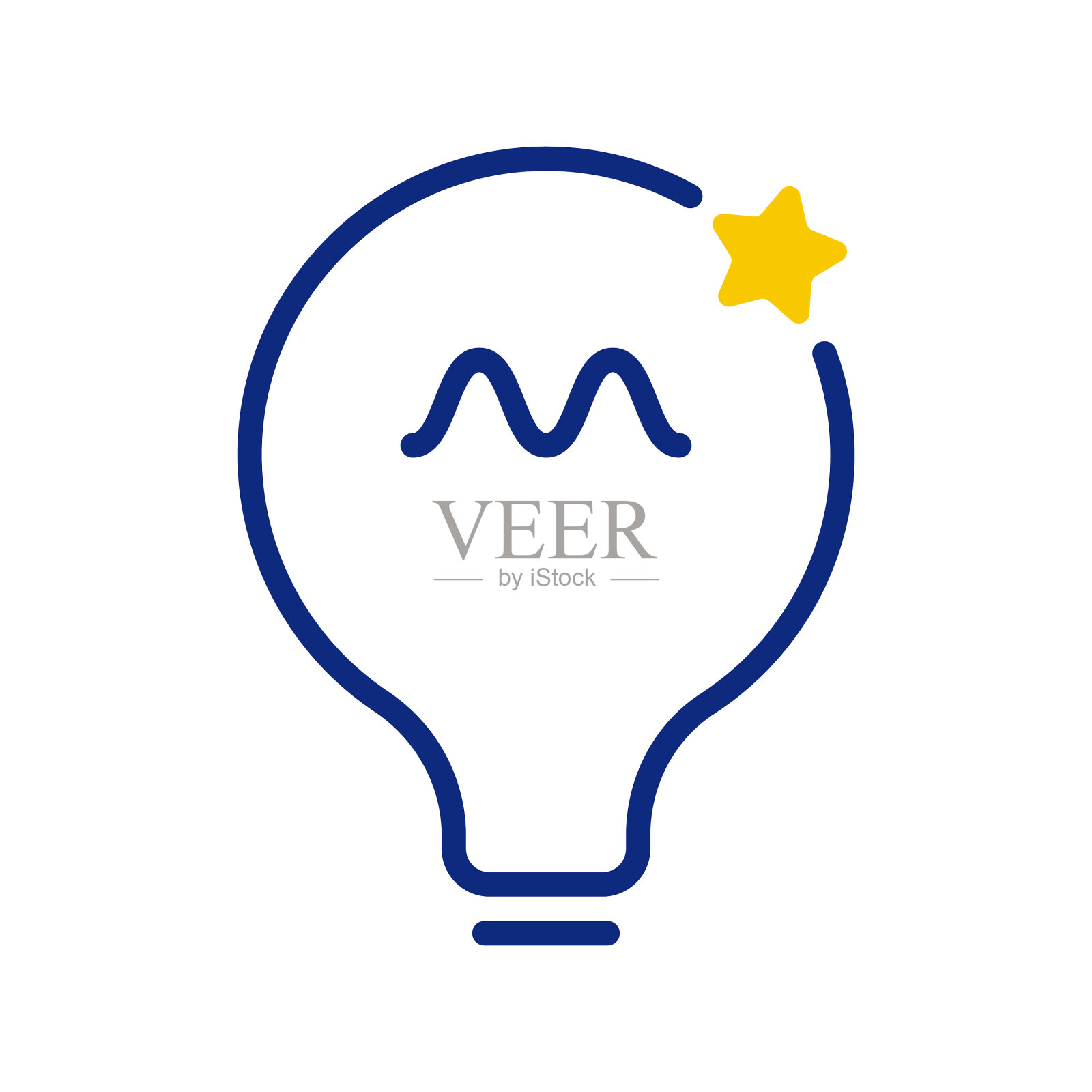 灯泡简约设计插画图片素材