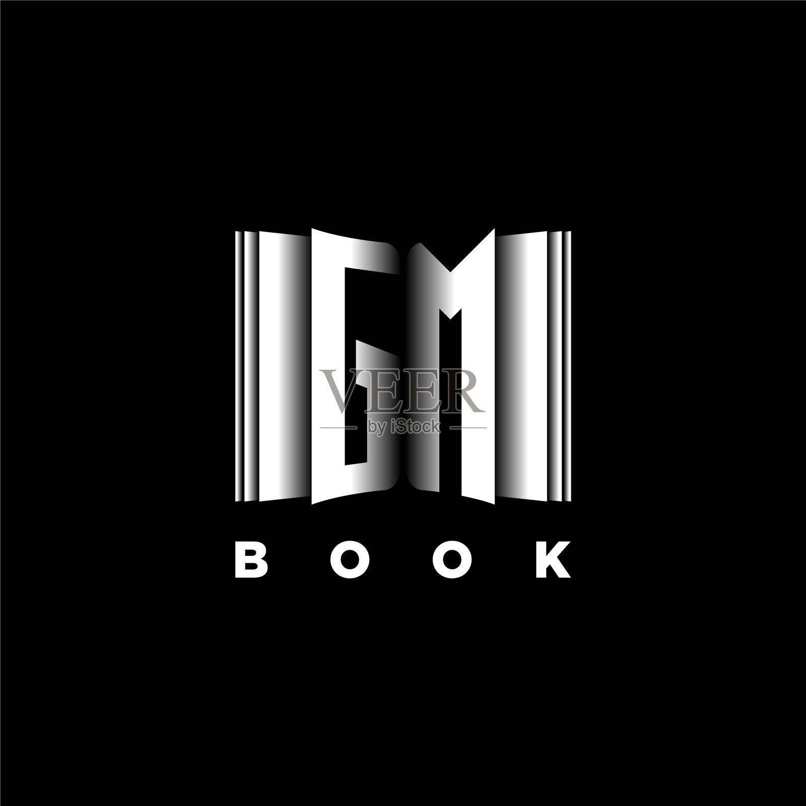 通用字母书形状风格插画图片素材