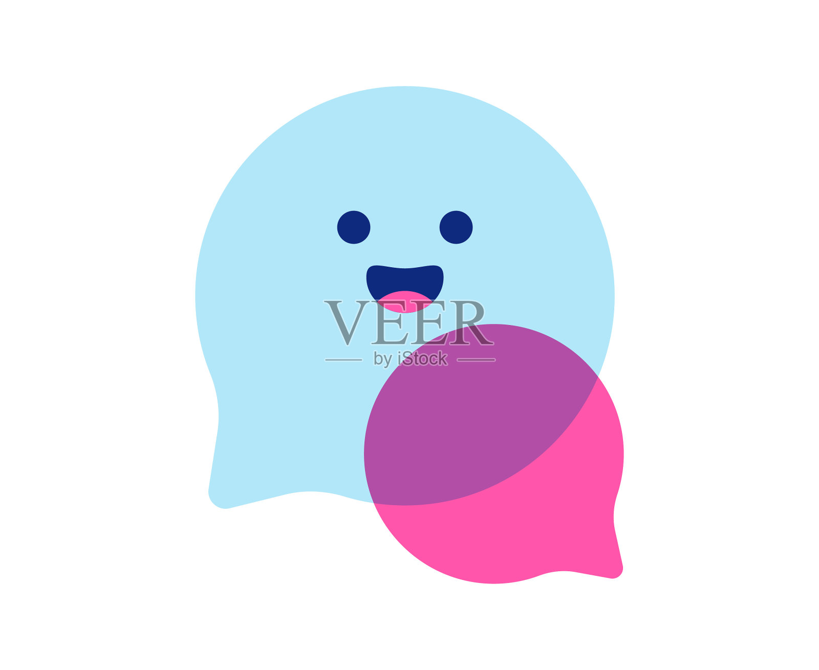 表情符号的语音泡沫在线消息插画图片素材