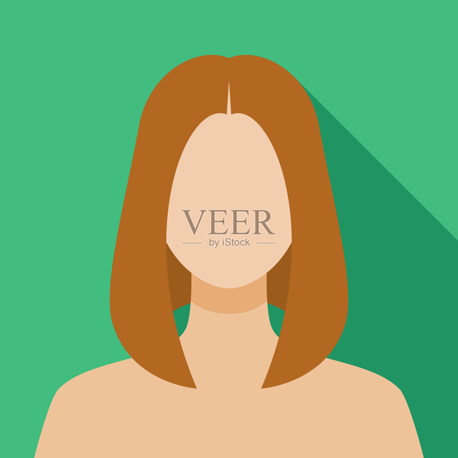 女头像图标设计元素图片