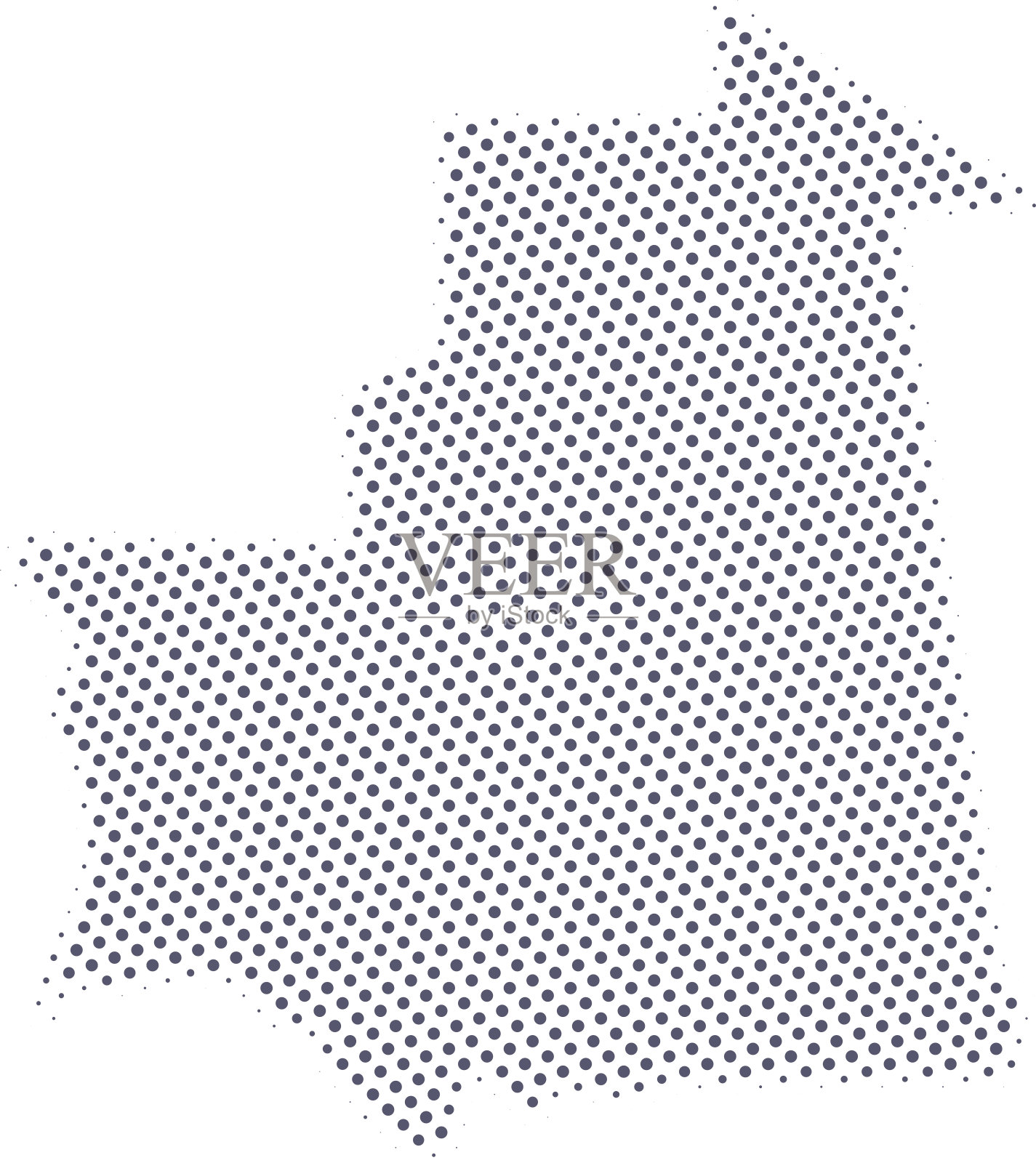 毛里塔尼亚的点地图插画图片素材