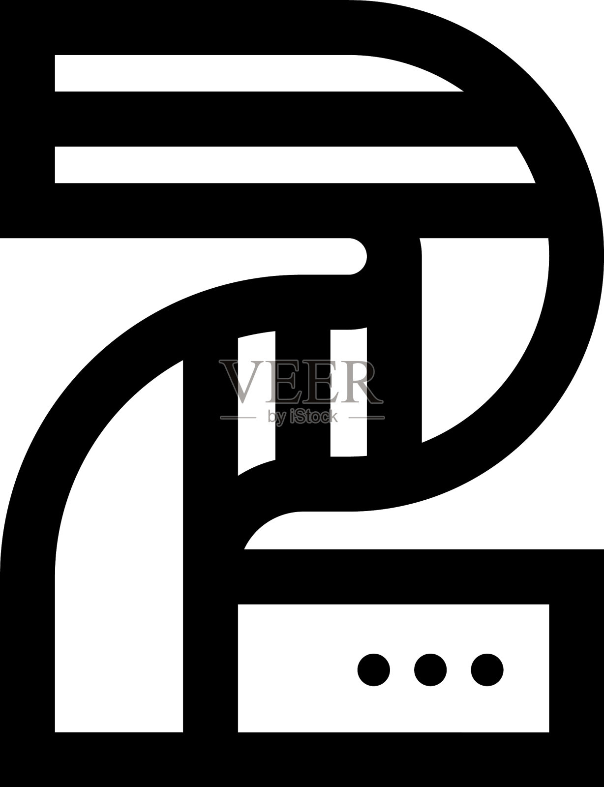 大胆的几何线点的标志2设计元素图片