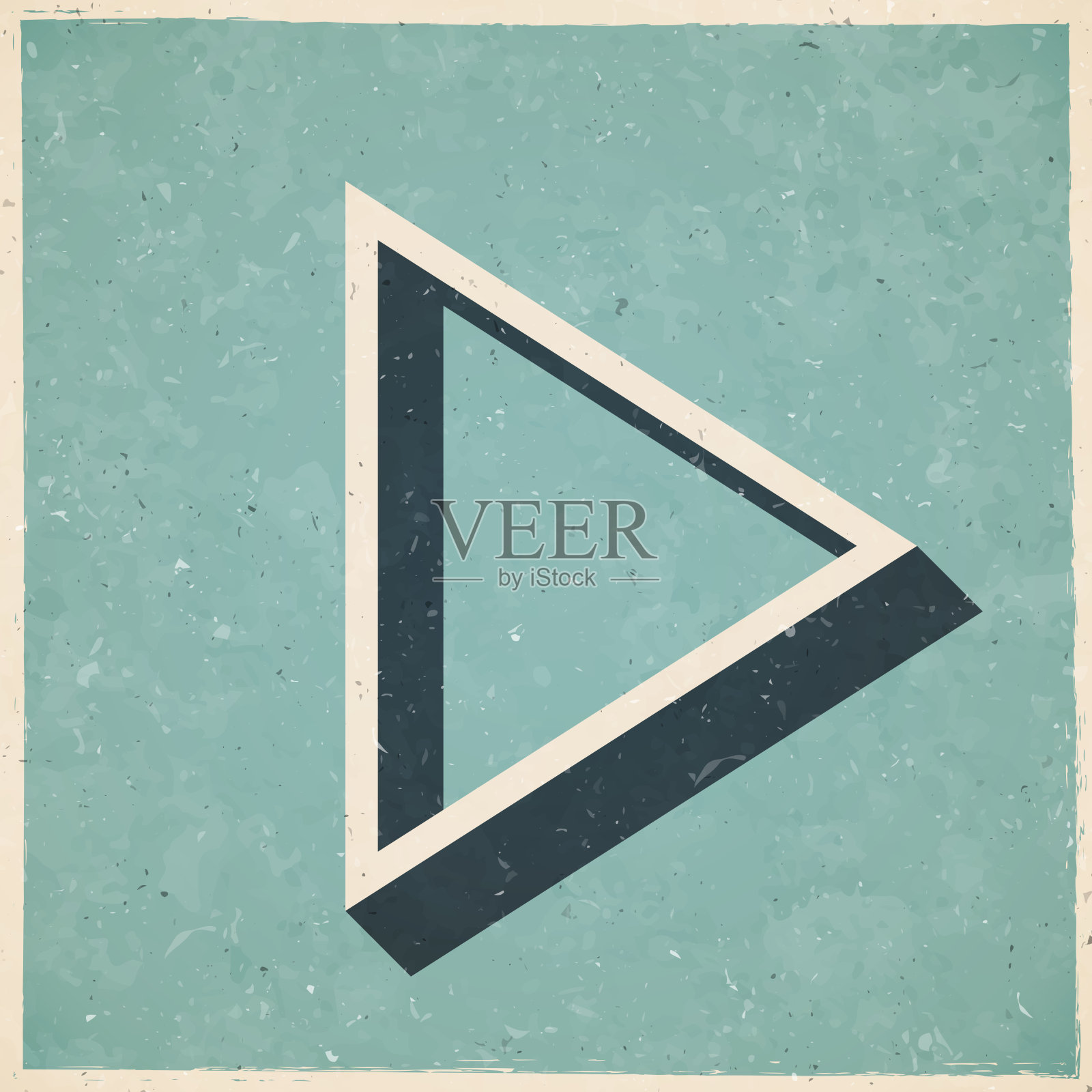 玩了。复古风格的图标-旧的纹理纸插画图片素材