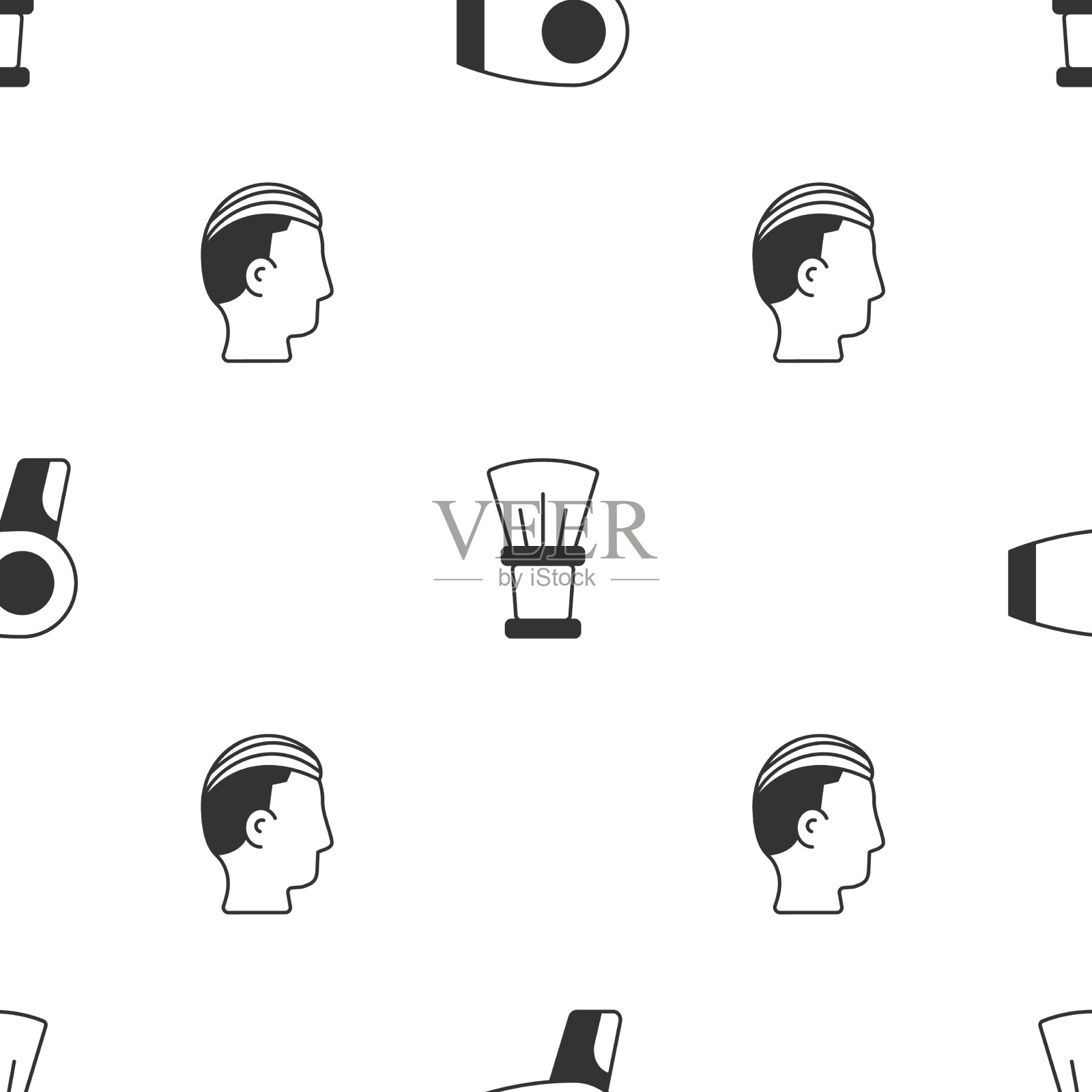 为您设置吹风机、剃须刷和发型图标素材