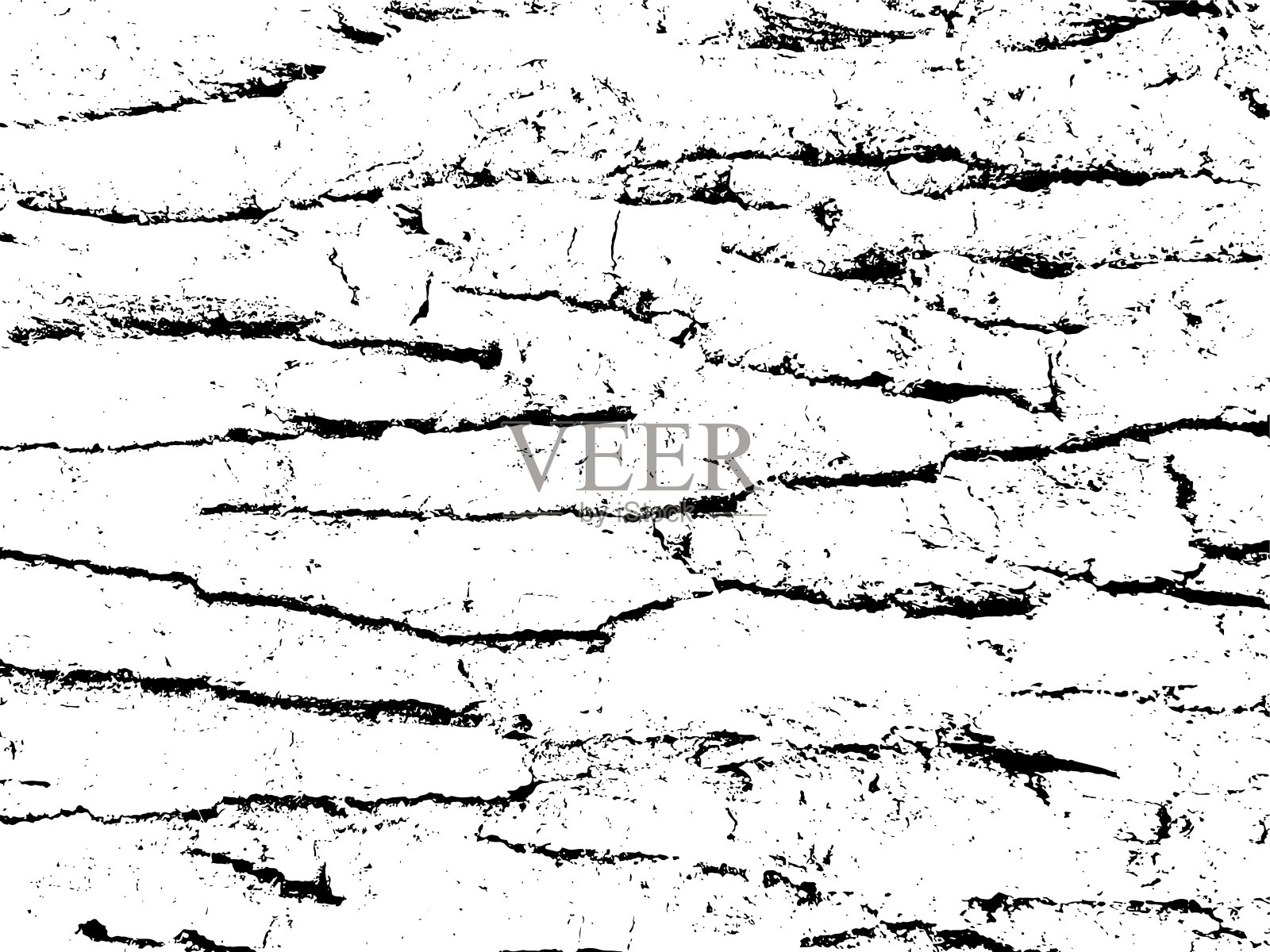 树皮垃圾纹理。黑色灰尘Scratchy Pattern。抽象的背景。矢量设计作品。变形的效果。裂缝。插画图片素材