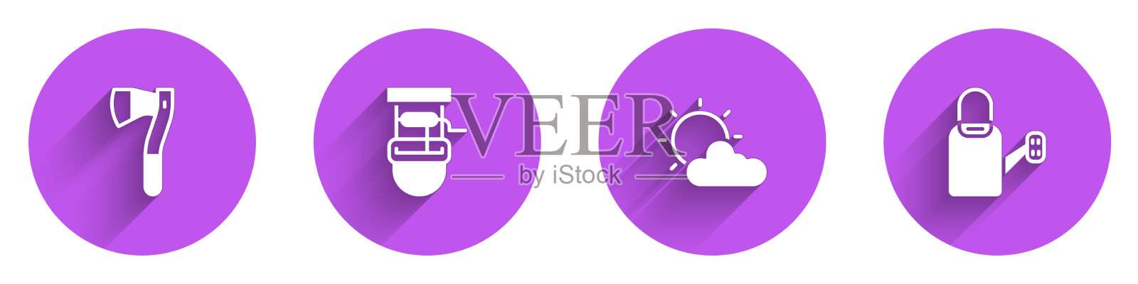 木斧好与斗太阳和云图标素材