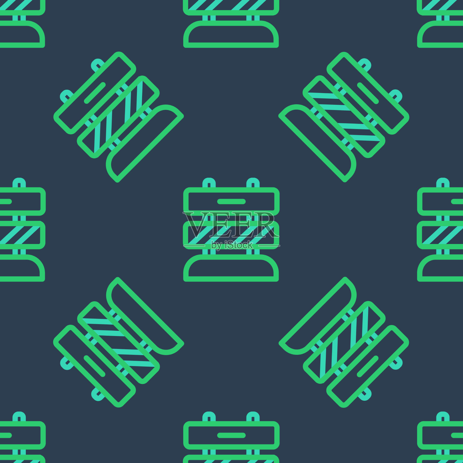 线路终点铁路轨道icon隔离无缝插画图片素材