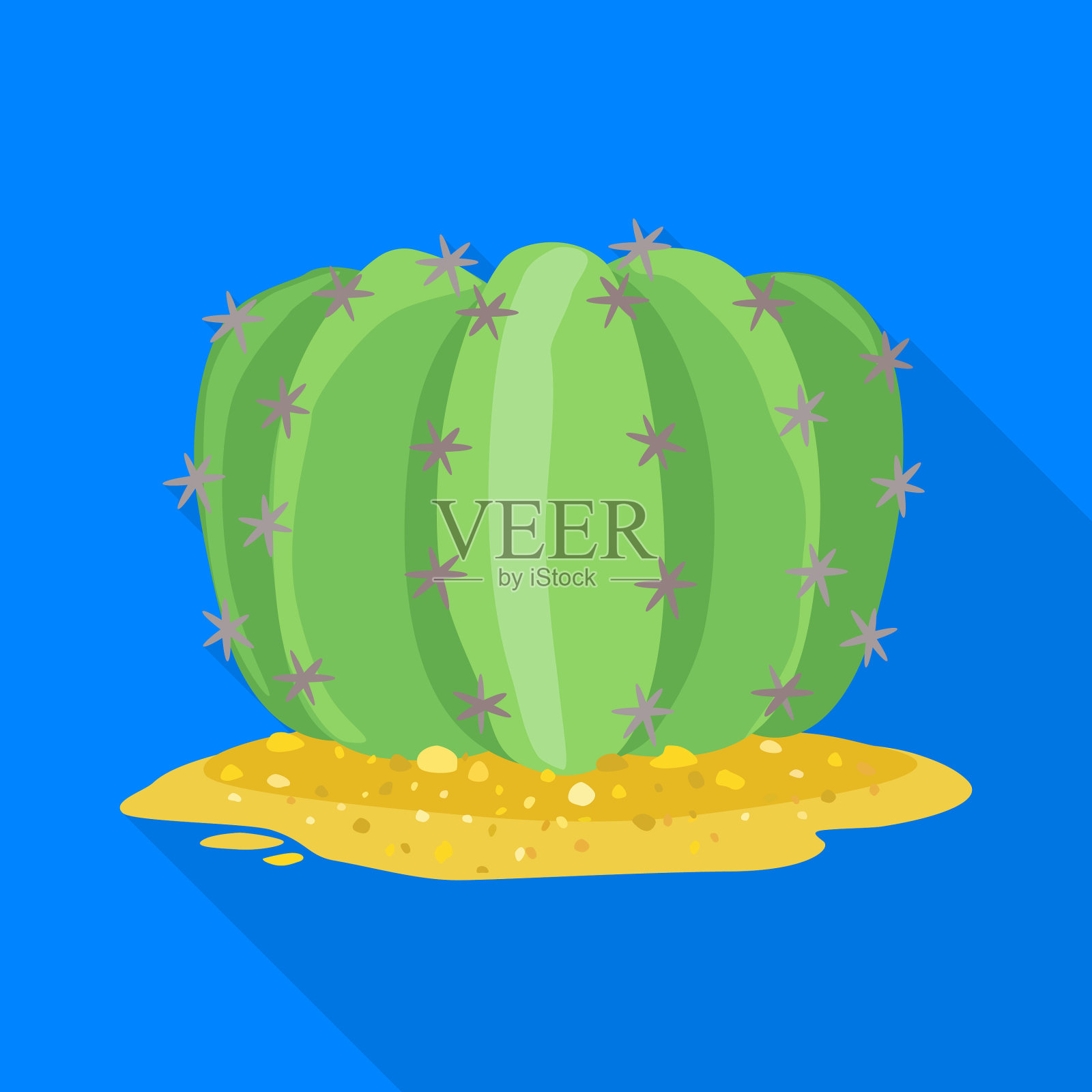 仙人掌和室内植物标志设计插画图片素材