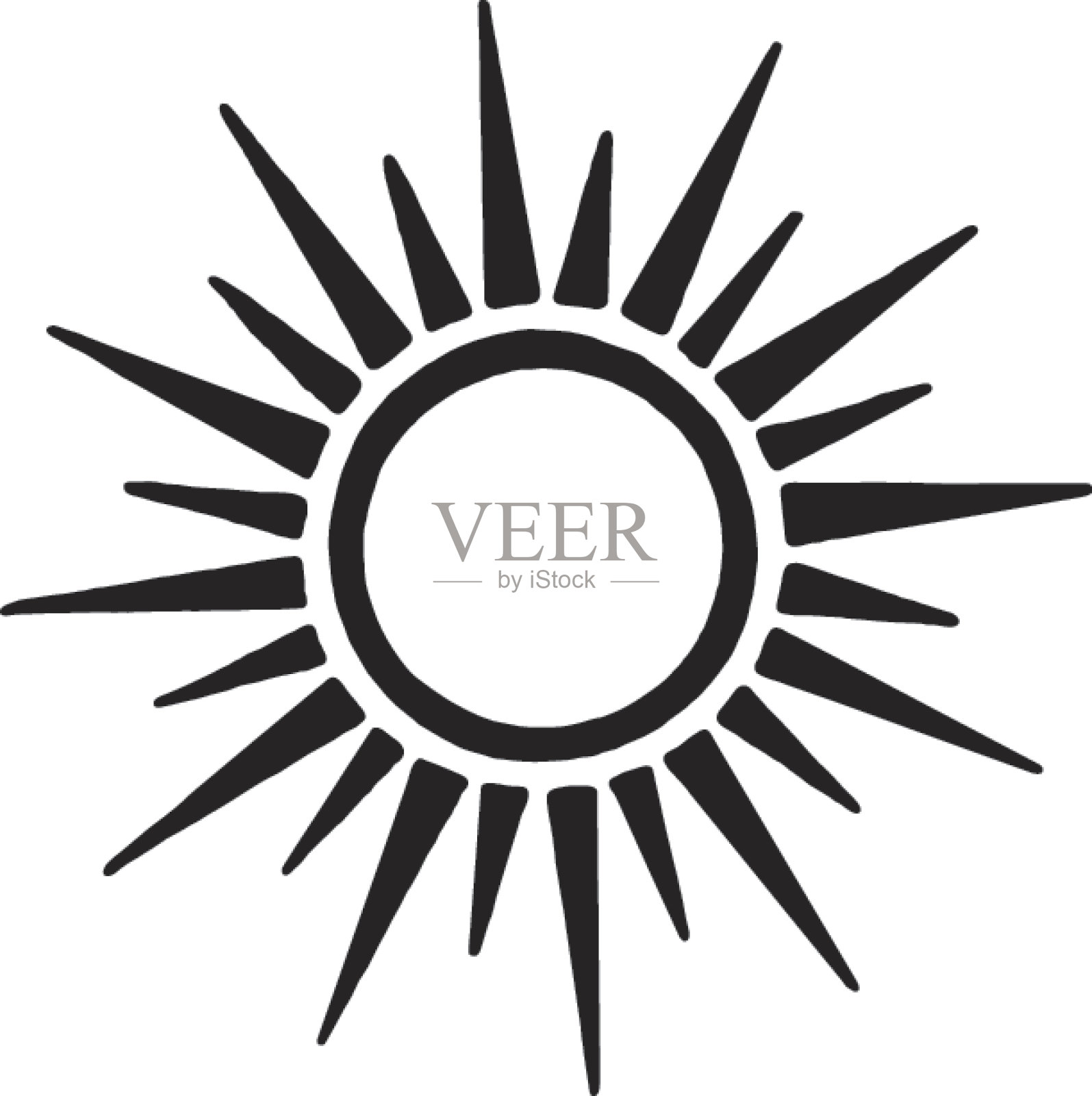 太阳边界插画图片素材