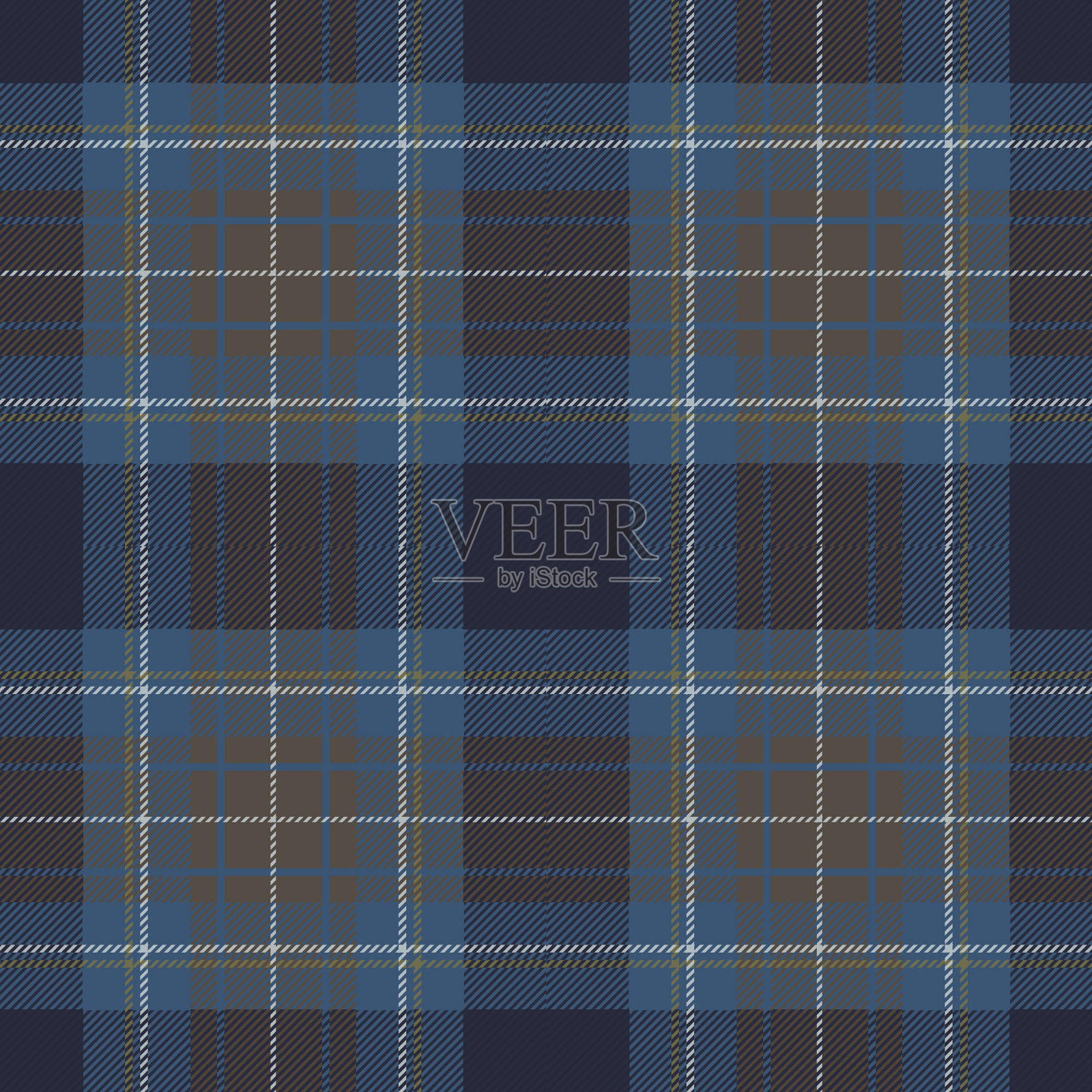 苏格兰格子呢图案插画图片素材