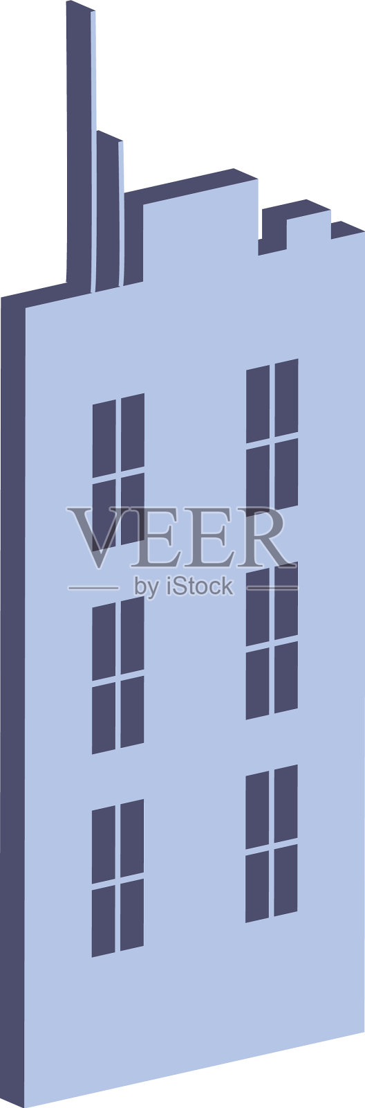 城市建筑图标插画图片素材