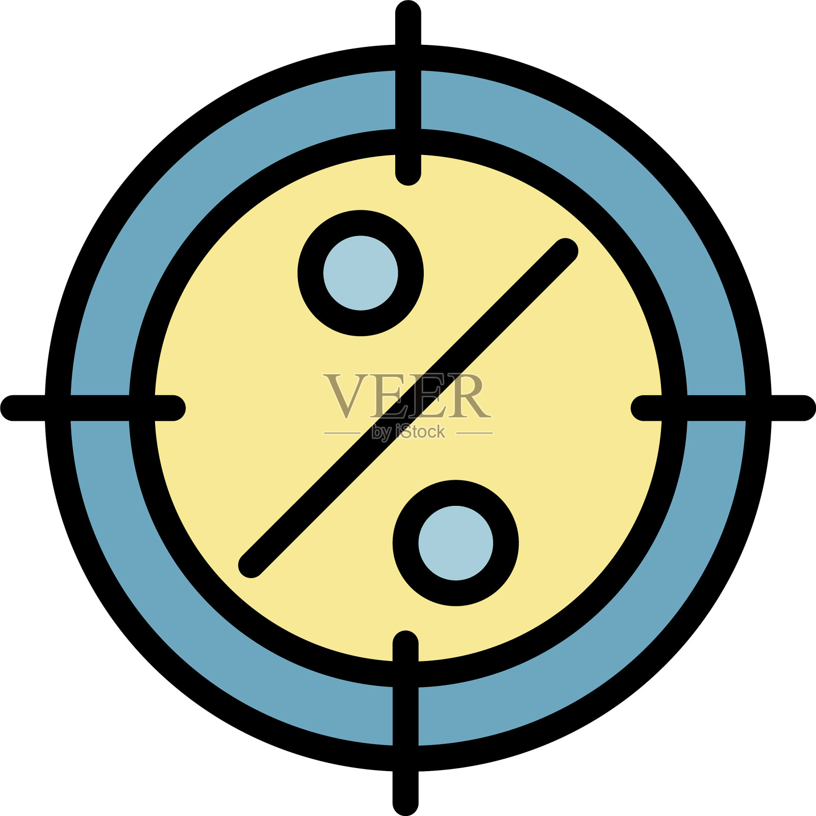 租借低百分比目标图标颜色轮廓插画图片素材