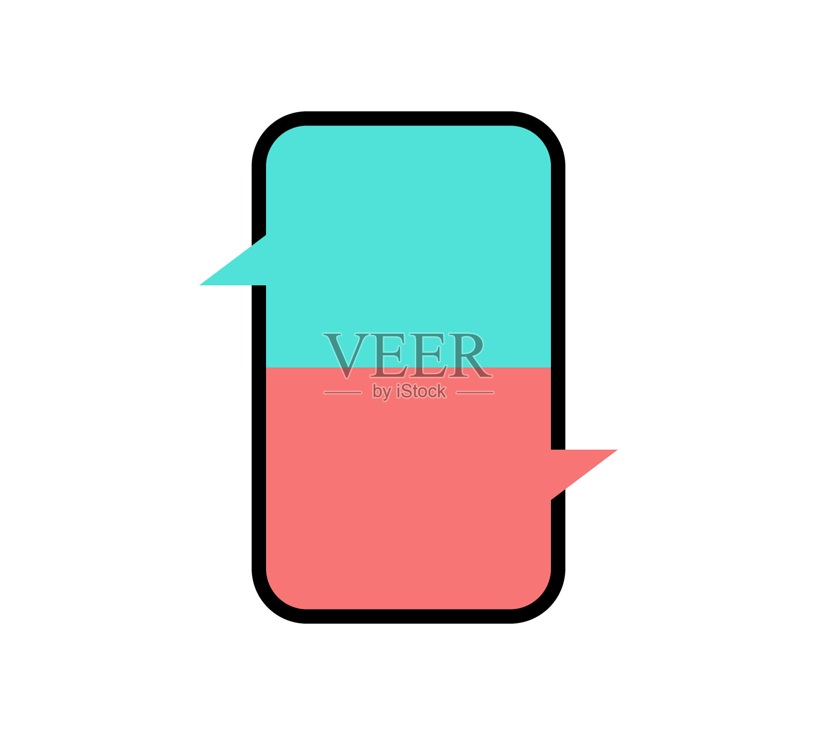 智能手机在线短信插画图片素材