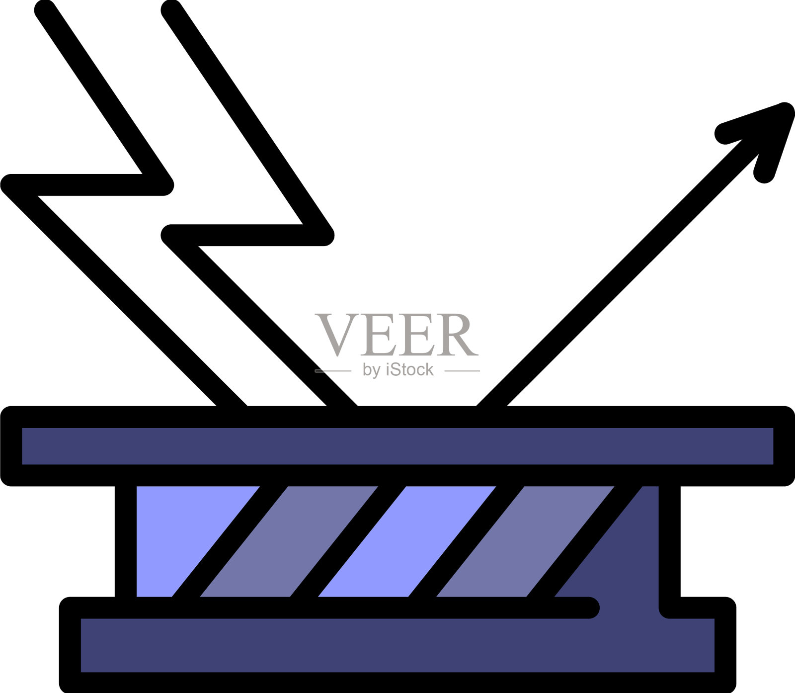 反映织物特征图标颜色轮廓插画图片素材