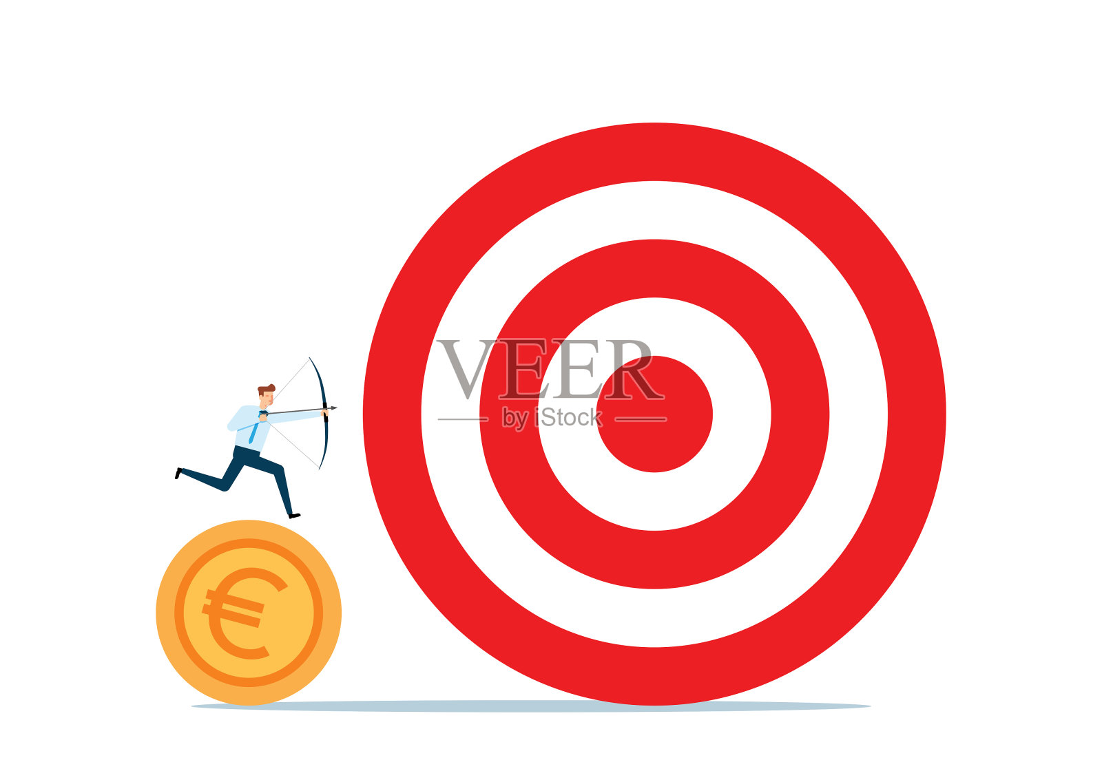 击中目标插画图片素材