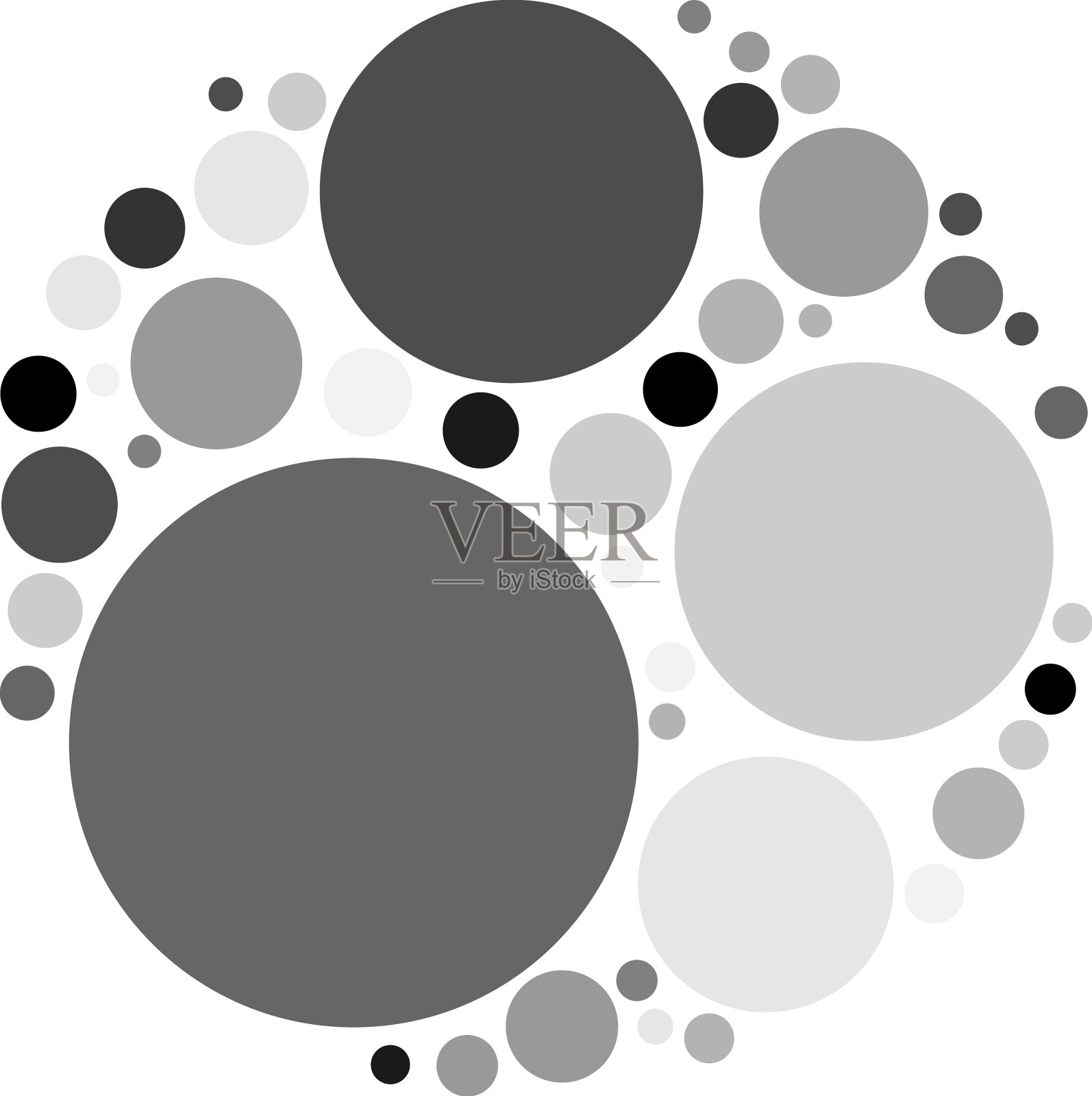 随机的点圈点彩派插画图片素材