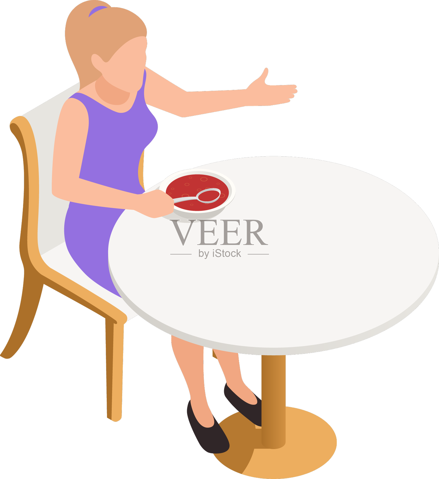 餐厅的桌子设计元素图片