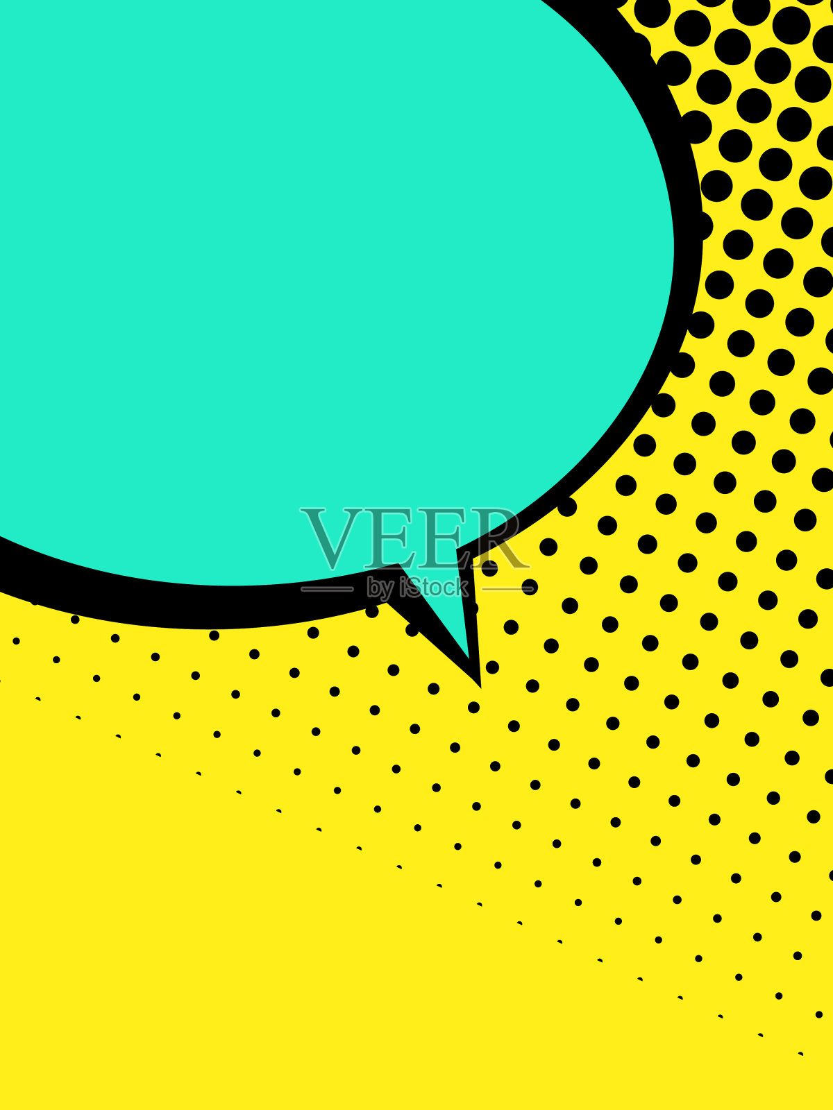 语音泡泡和复制空间复古风格插画图片素材