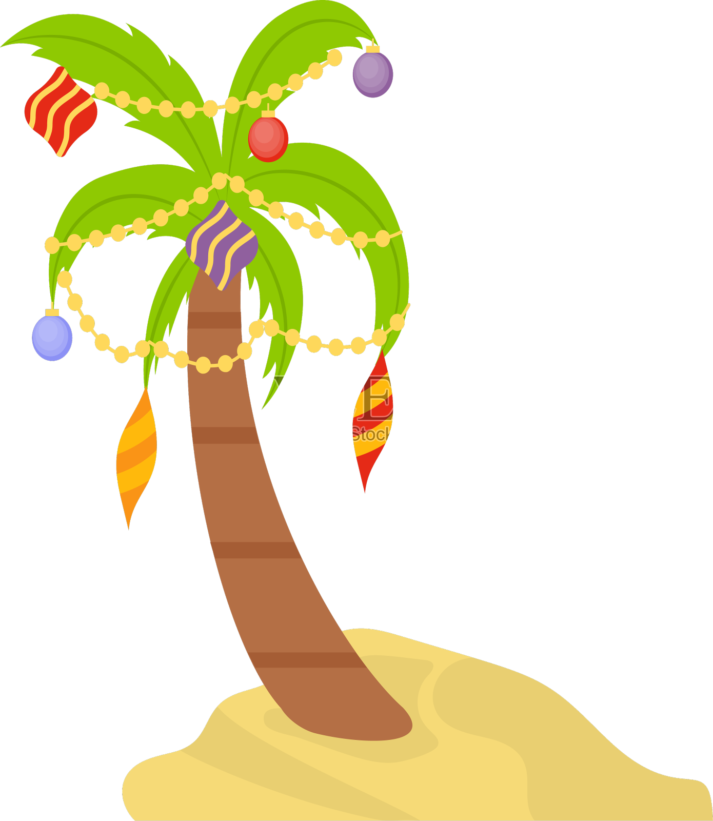 圣诞节棕榈设计元素图片